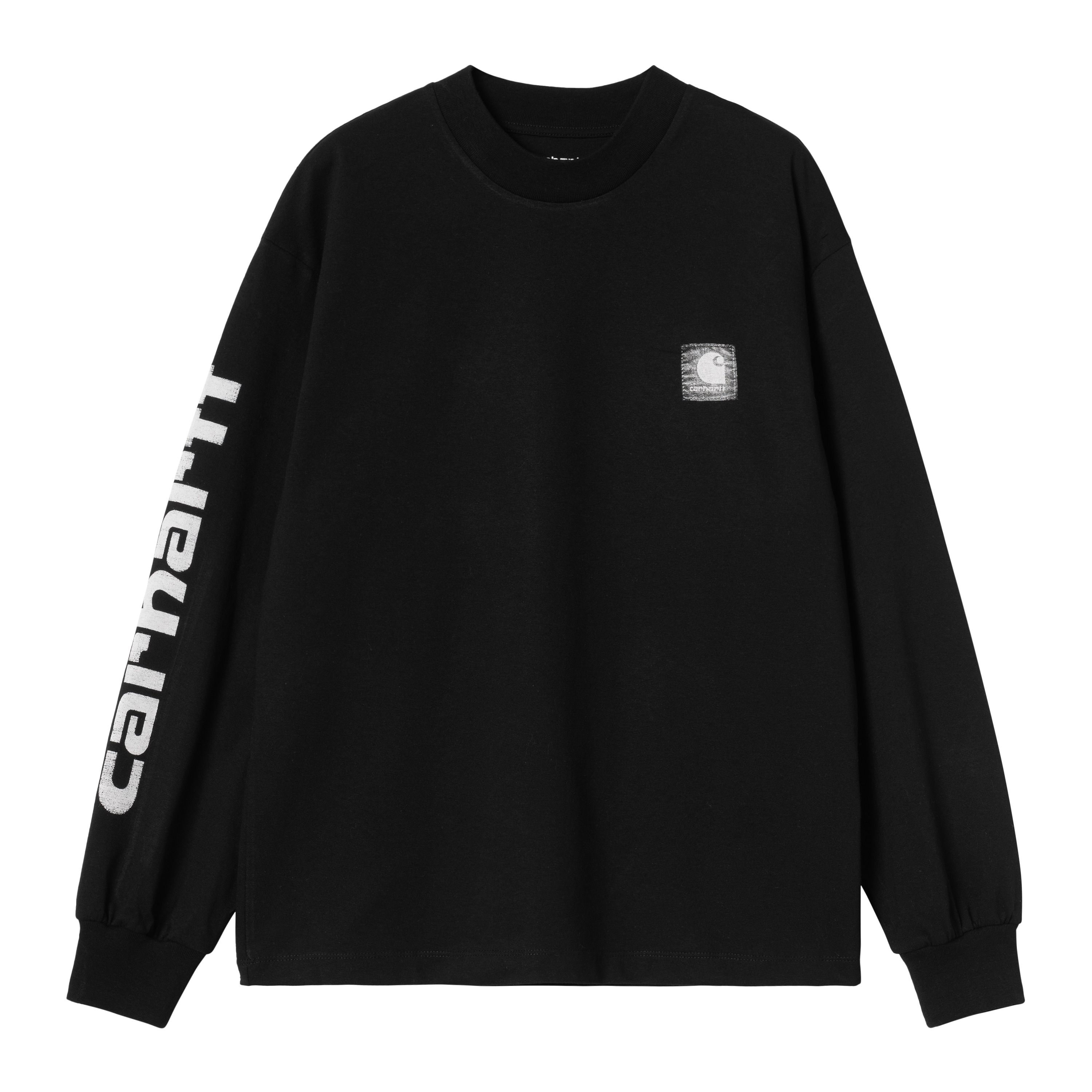 Carhartt WIP Women's L/S Archive Script T-Shirt, Black | Officiële