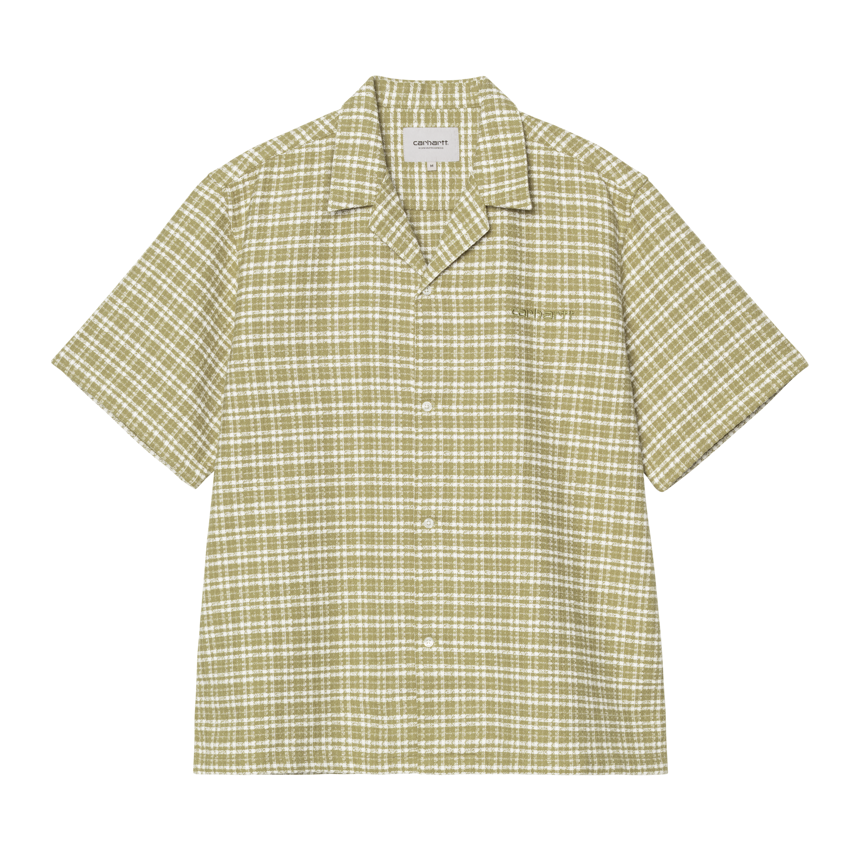 Carhartt WIP S/S Kander Shirt Kander Check, Snake | green|multicolor | L | Men