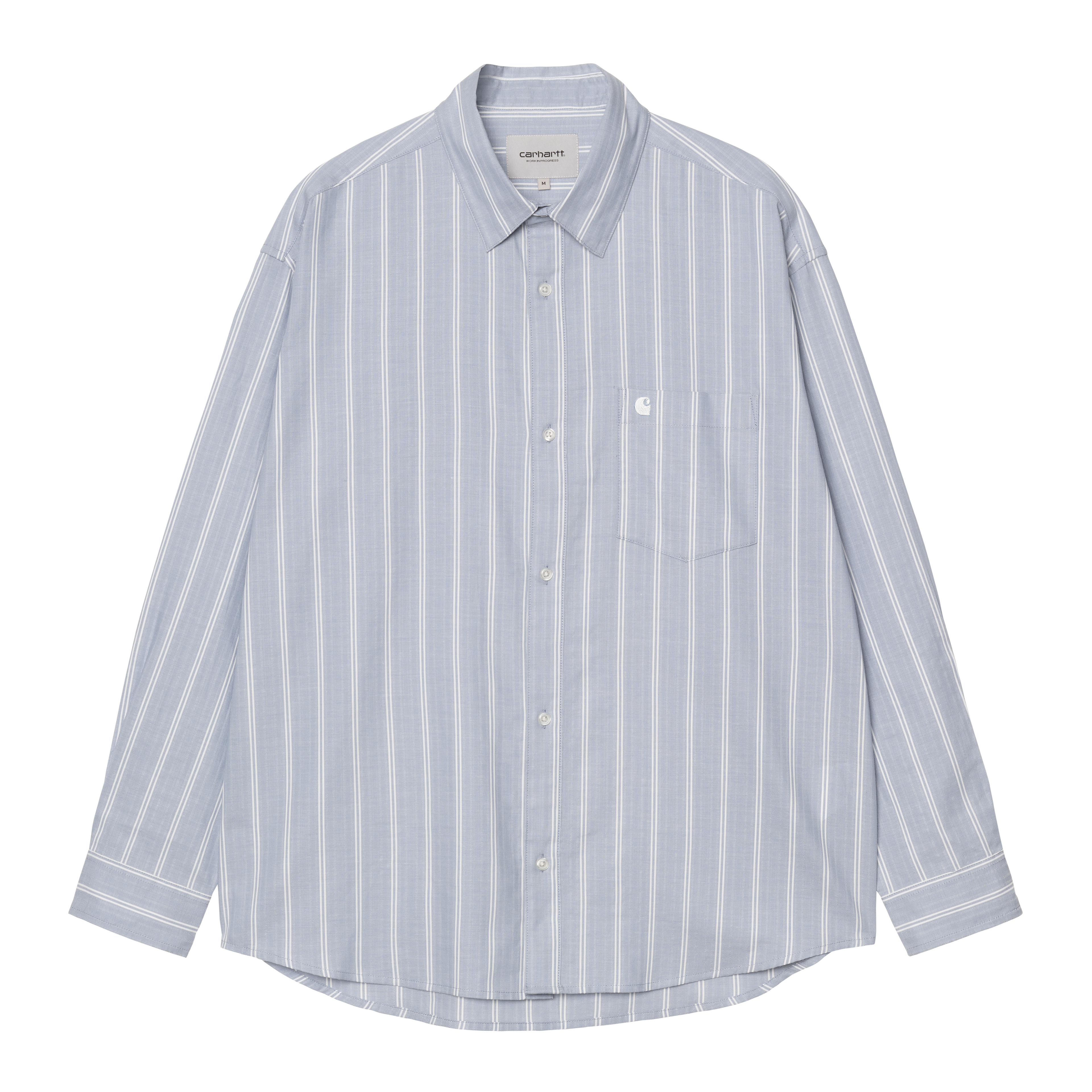 Carhartt WIP L/S Beale Shirt, Beale Stripe, Gentle Blue / White