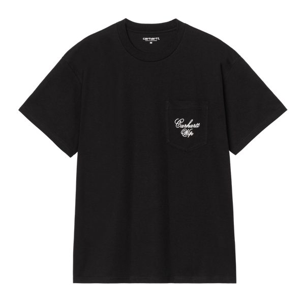 S/S Longhand Pocket T-Shirt Black / White