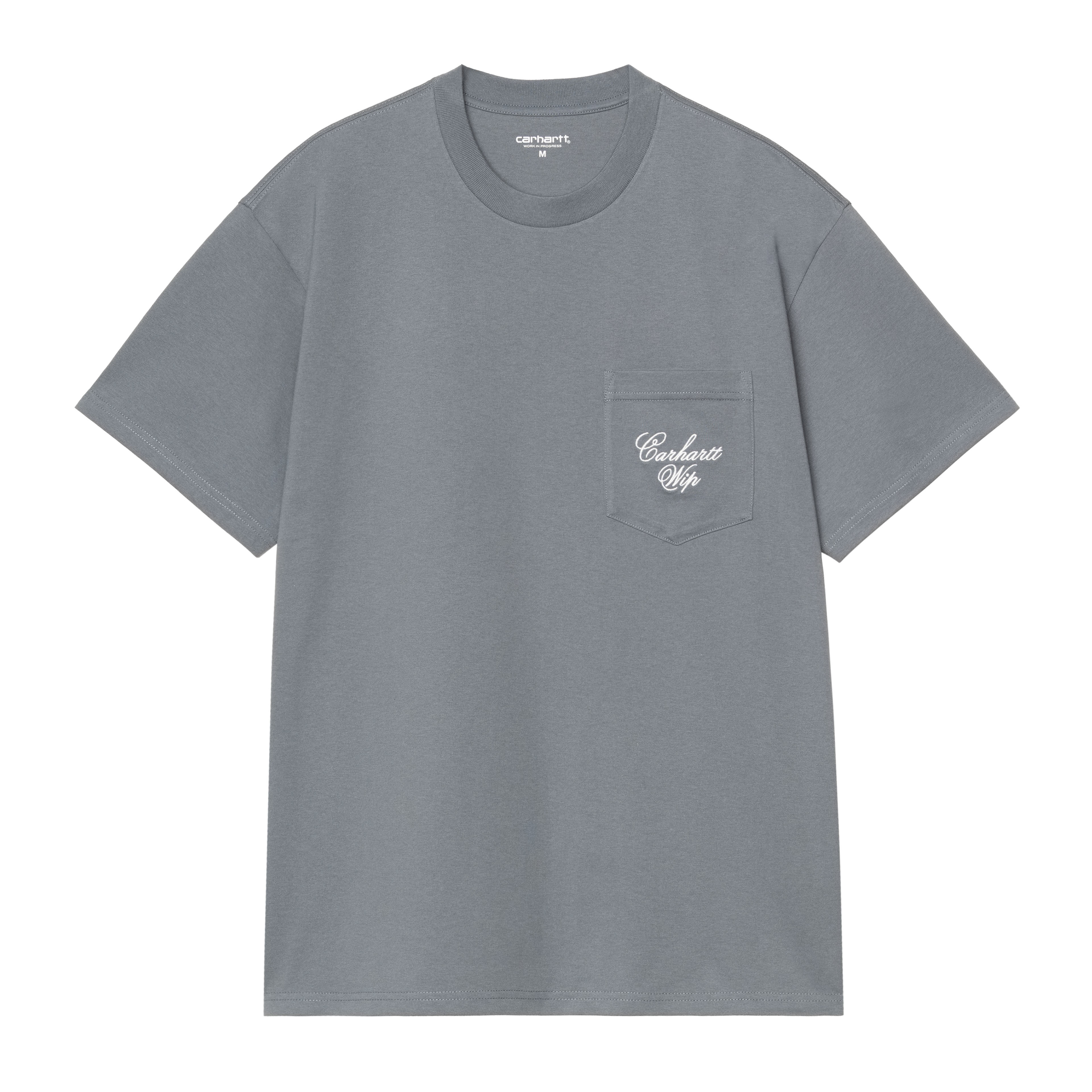 Carhartt WIP S/S Longhand Pocket T-Shirt, Cozy Blue / White