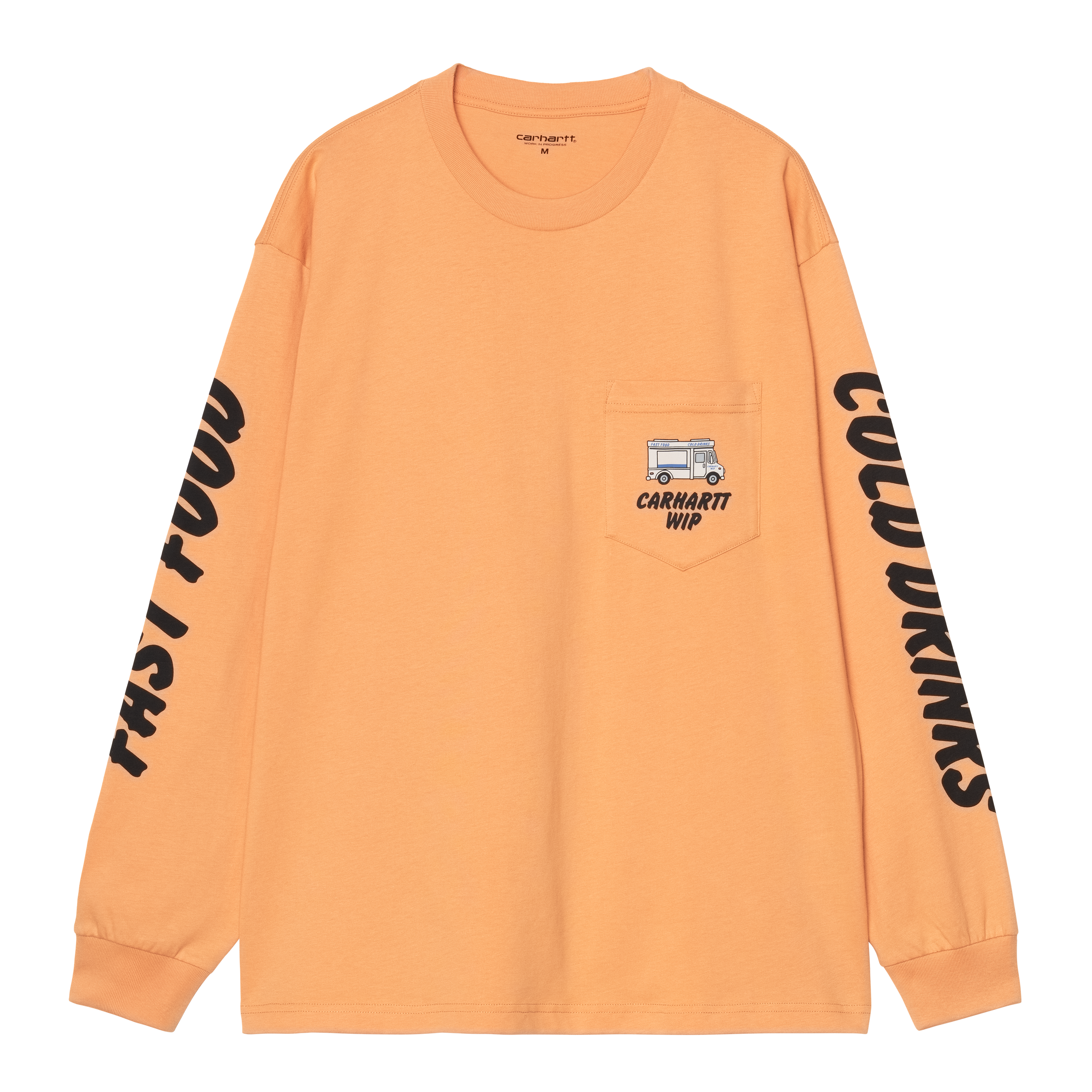 Carhartt WIP L/S Cold Drinks T-Shirt, Gentle Orange | Official