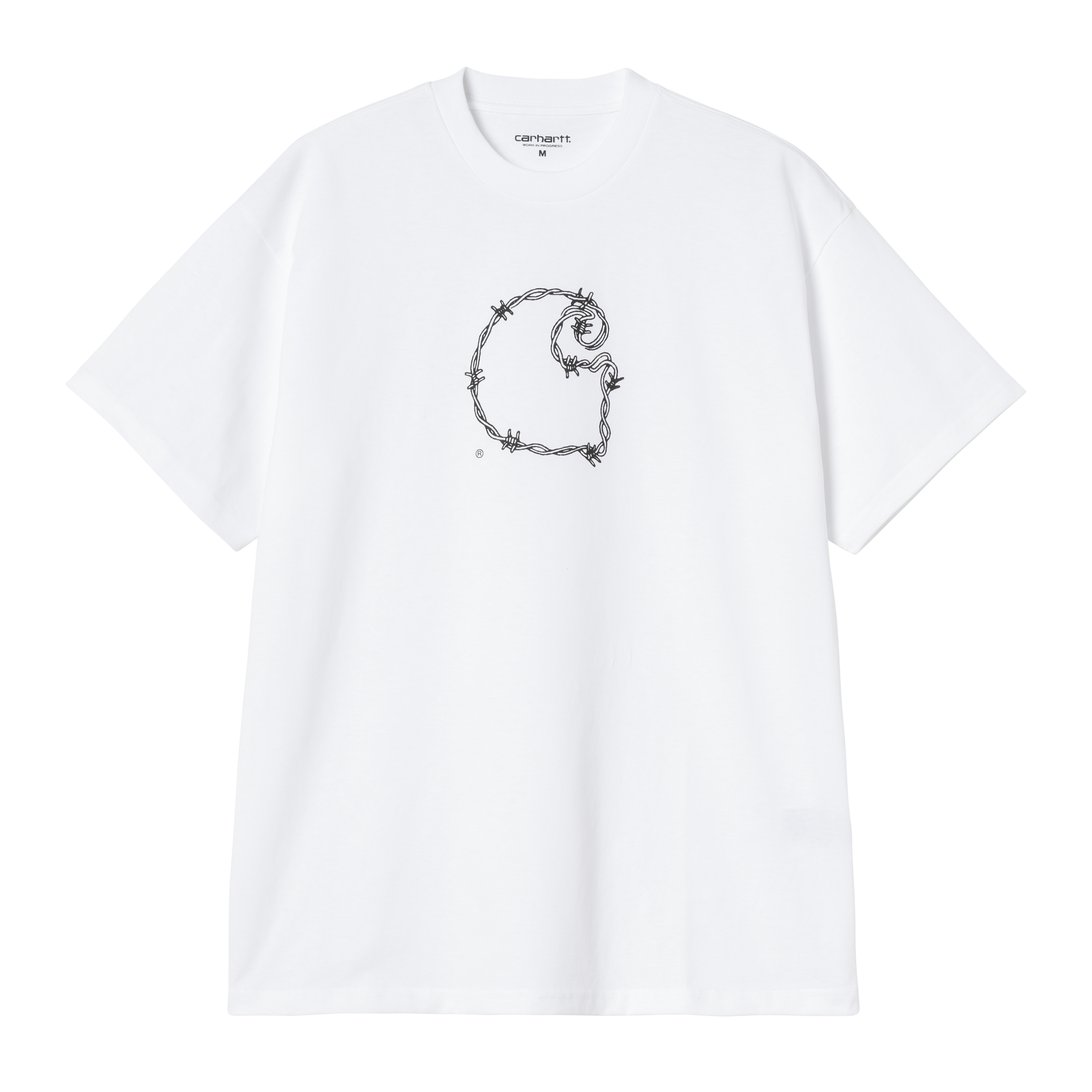 Carhartt WIP S/S Barbwire C T-Shirt White | S | Men