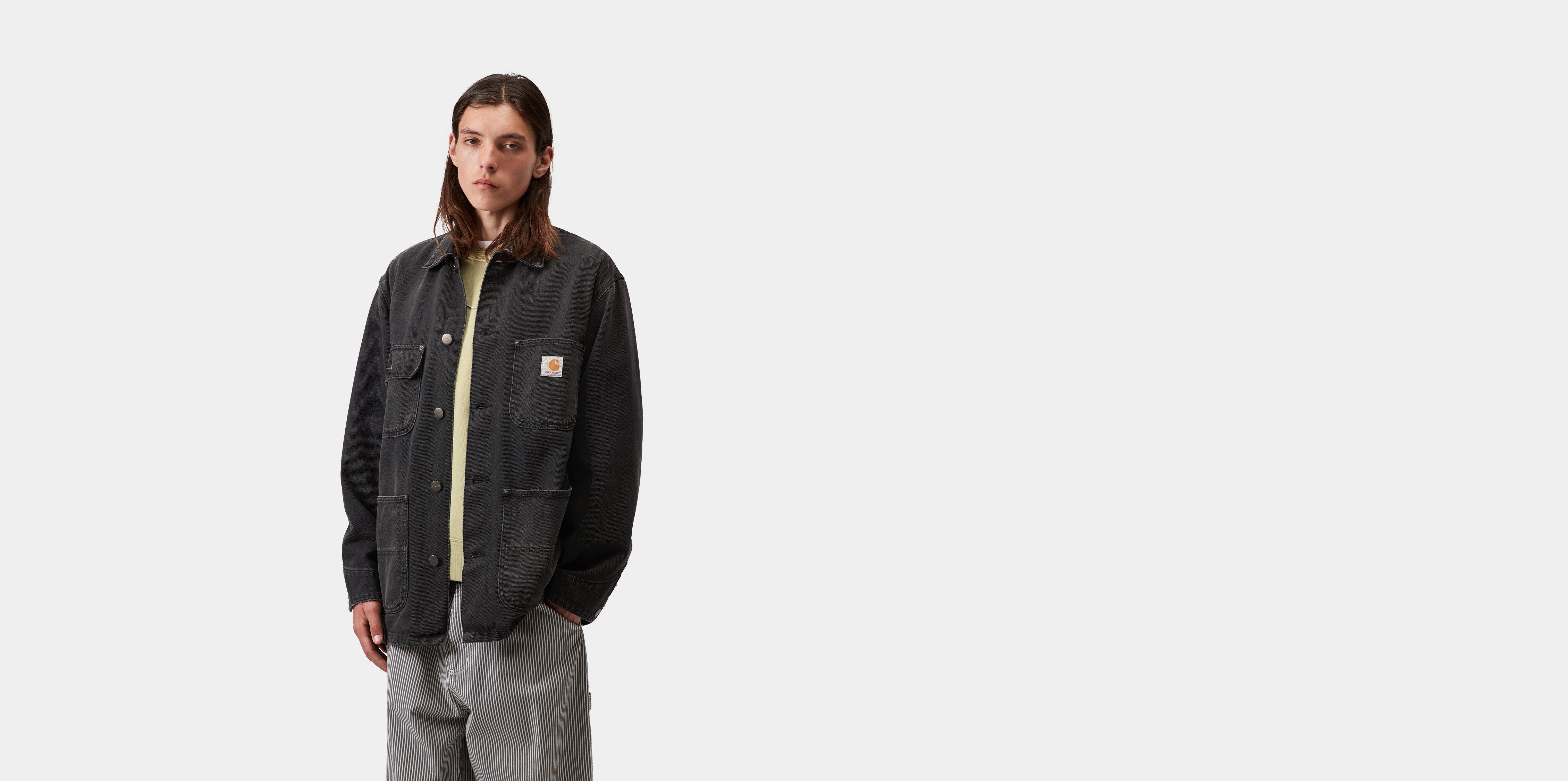 Carhartt WIP Aden Chore Coat Black grind wash | S | Men