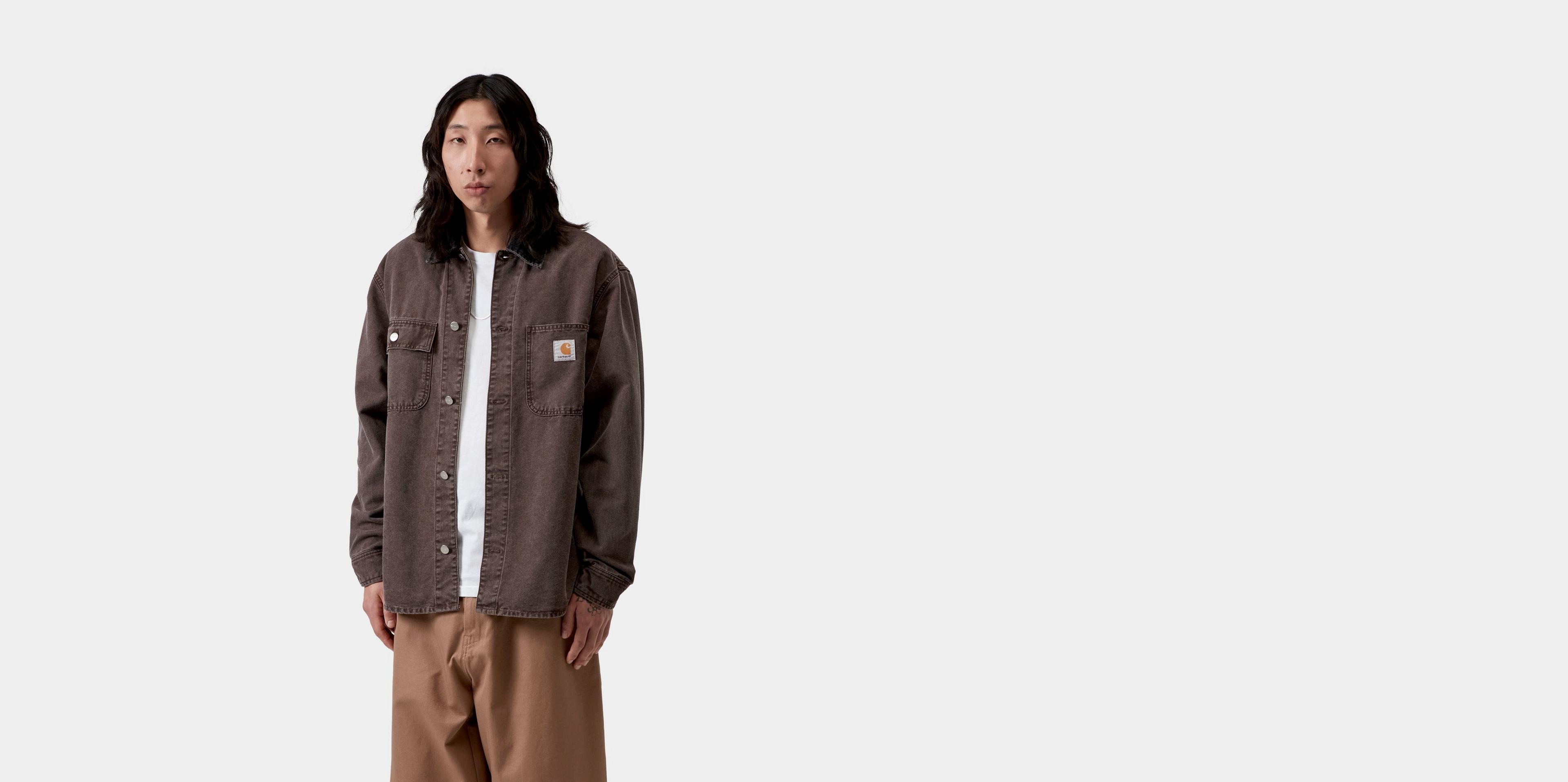 Carhartt WIP Mitch Shirt Jac, Palisander / Black | Official Online
