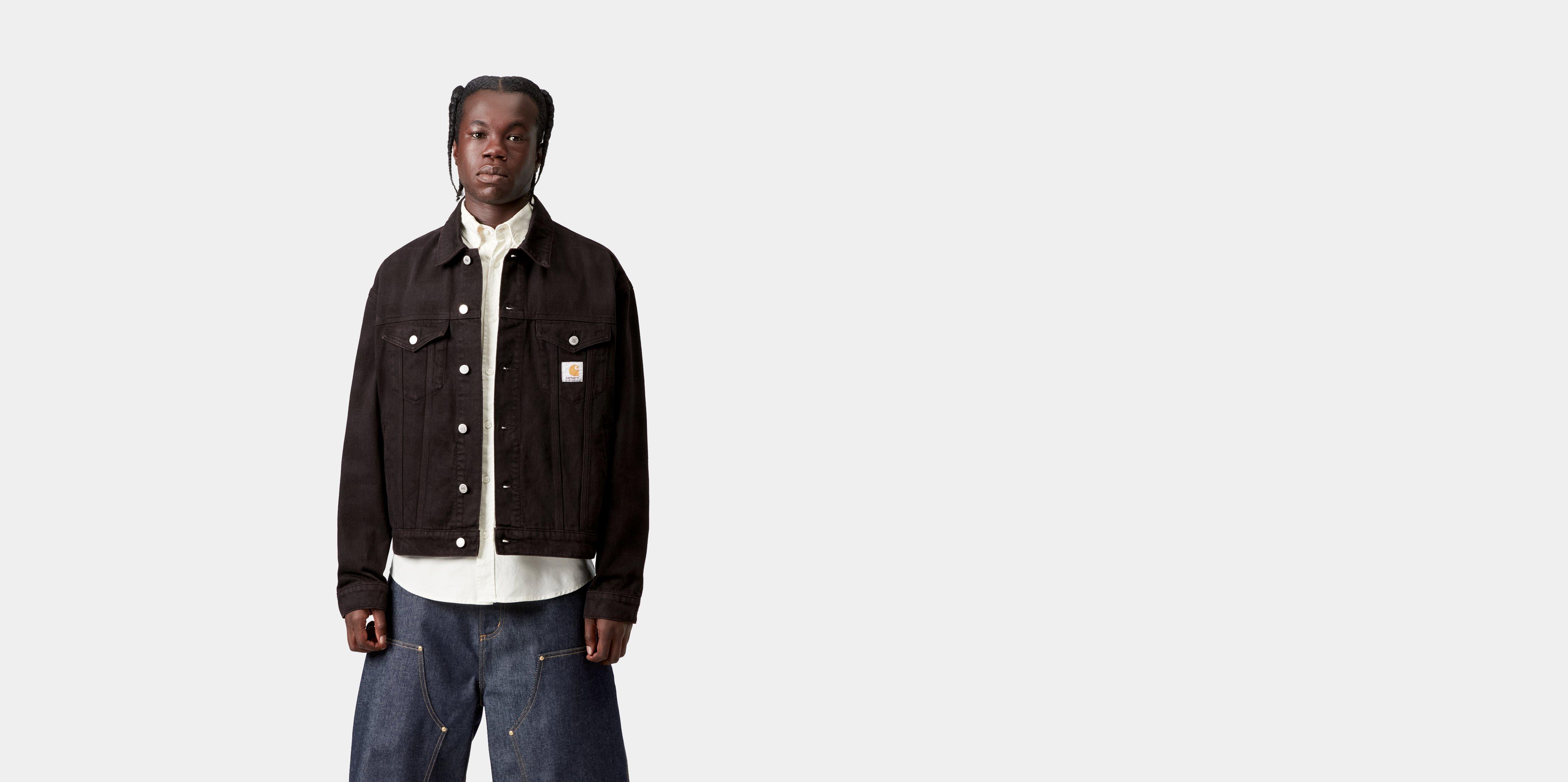 Carhartt WIP Everson Trucker Jacket Everson Print, Black / Palisander garment dyed | multicolor|black | XXL | Men