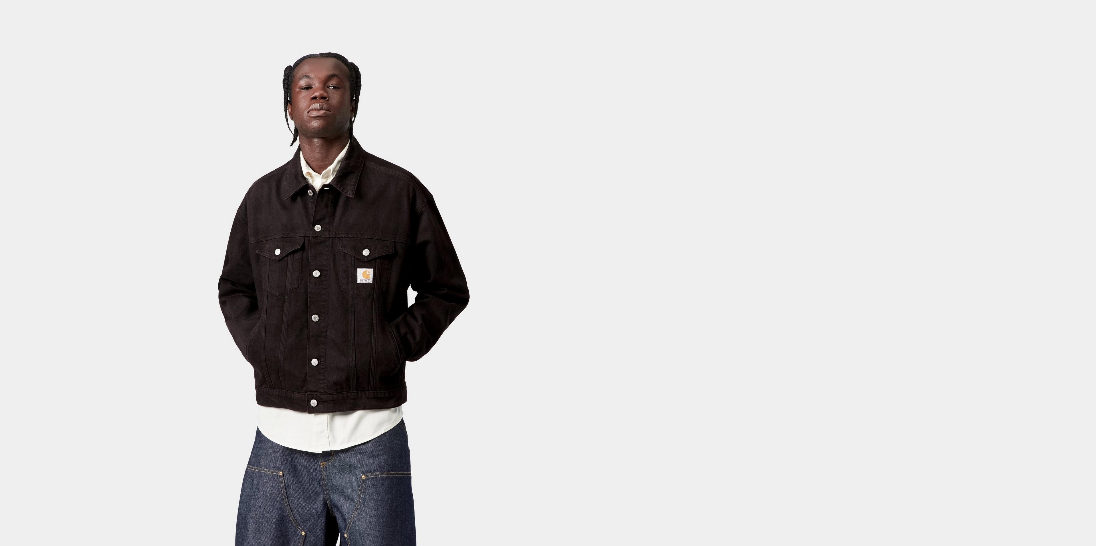 ジャケット・アウター Carhartt WIP Everson Trucker Jacket Carhartt WIP Everson Trucker Jacket, Everson Print, Black