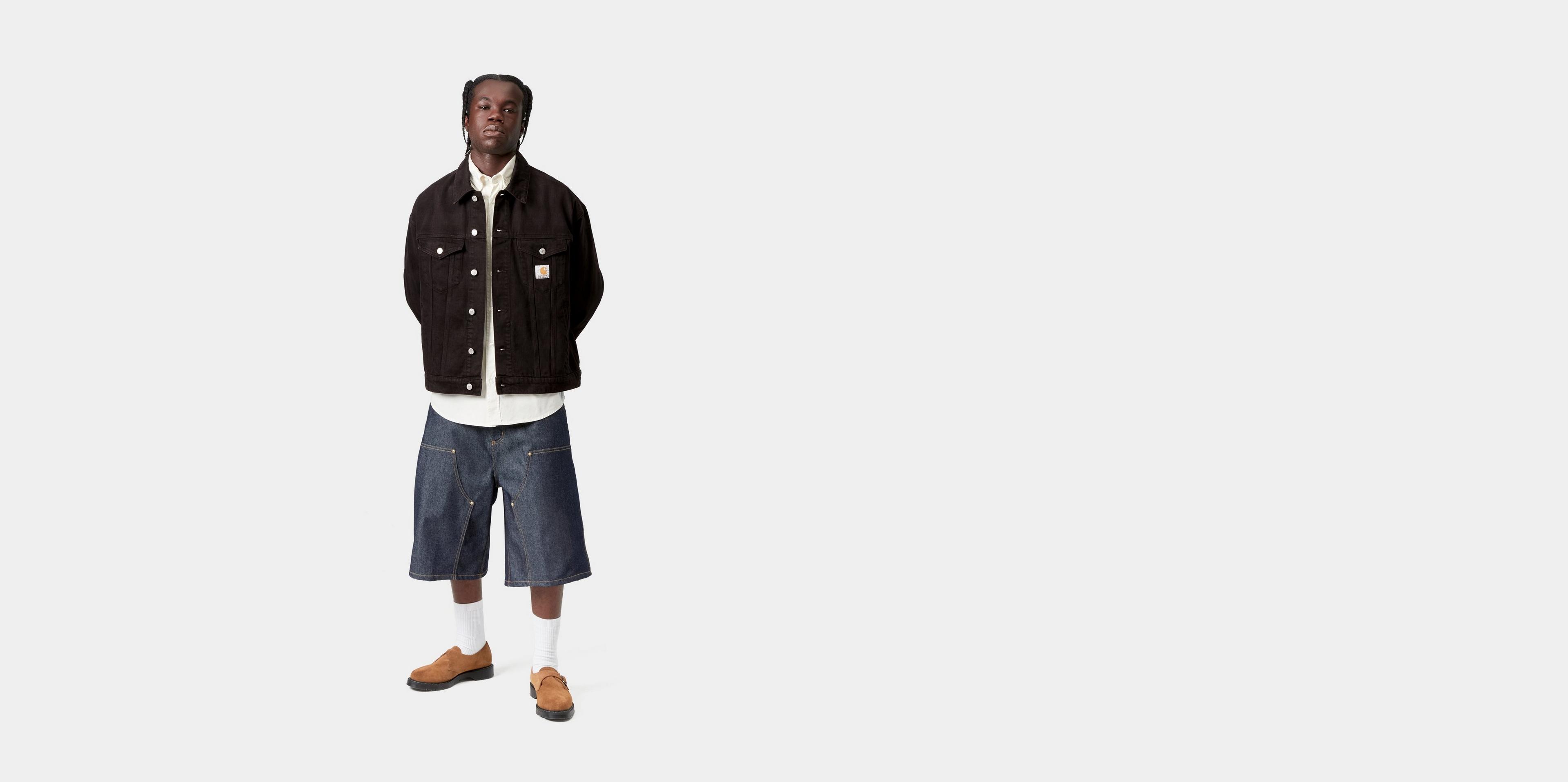 Carhartt WIP Everson Trucker Jacket, Everson Print, Black