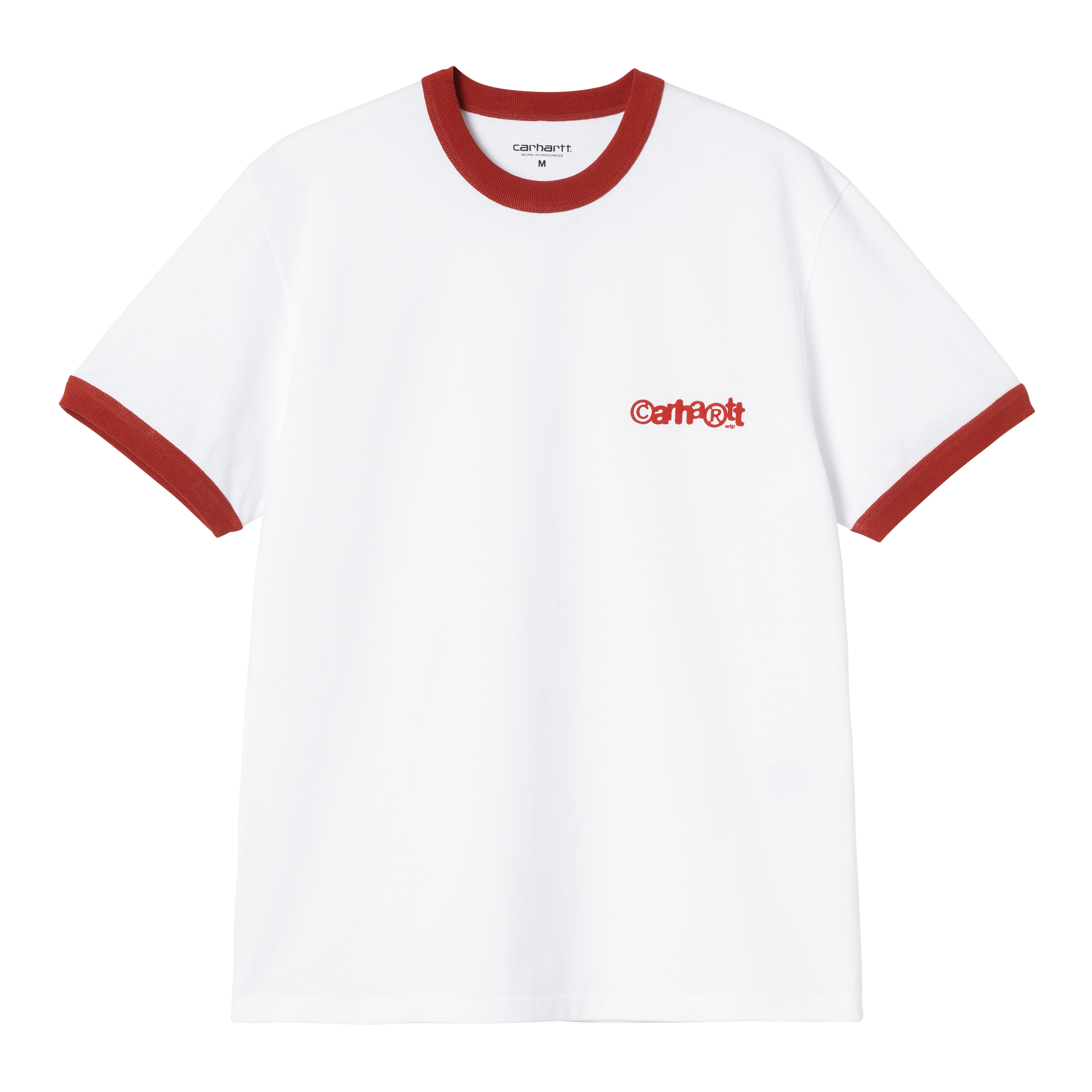 Carhartt WIP S/S Ip Ringer T-Shirt, White / Red / Red | Official