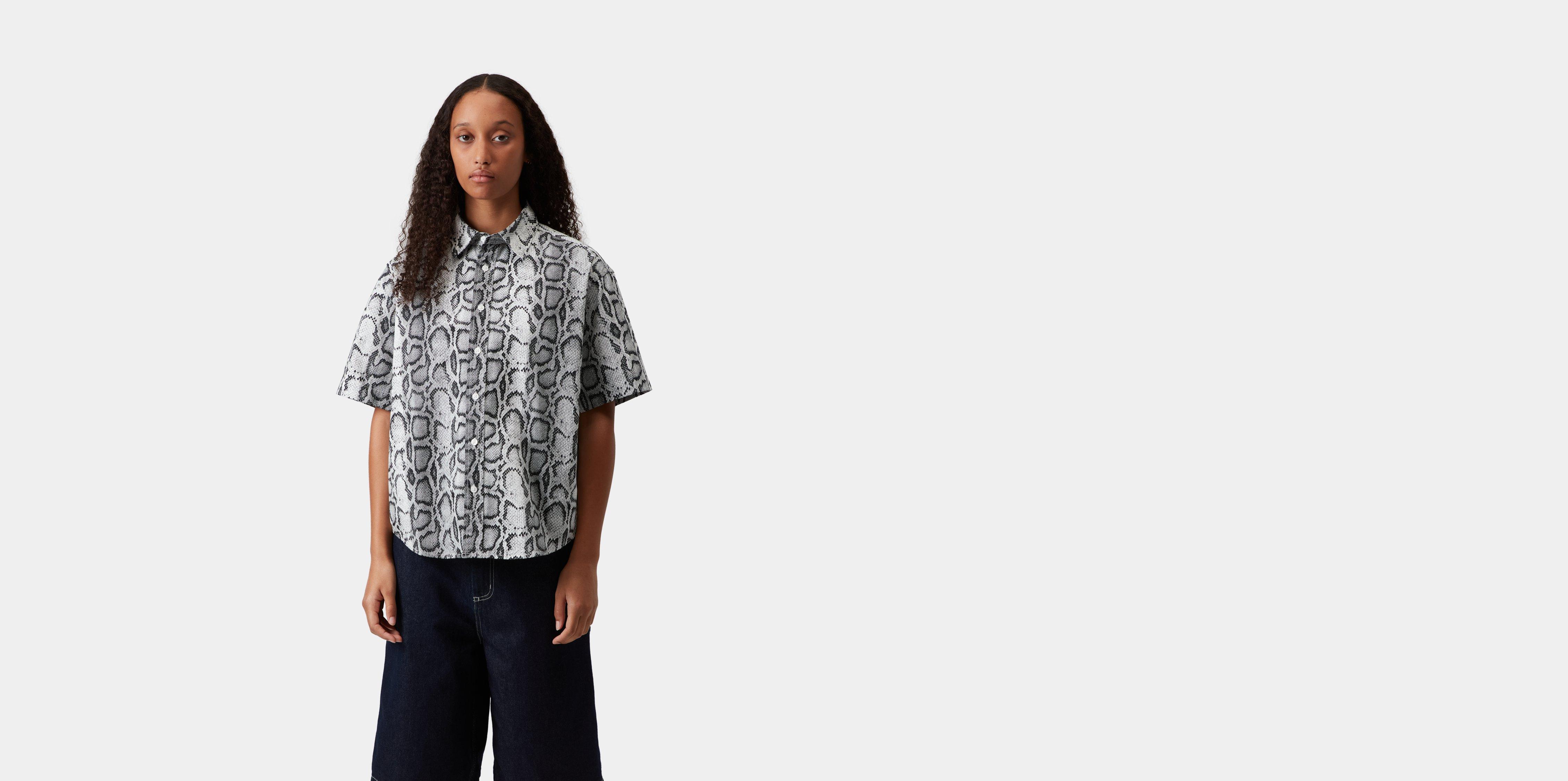 Carhartt WIP W' S/S Snake Camo Shirt Snake Camo | white|grey|multicolor | M | Women