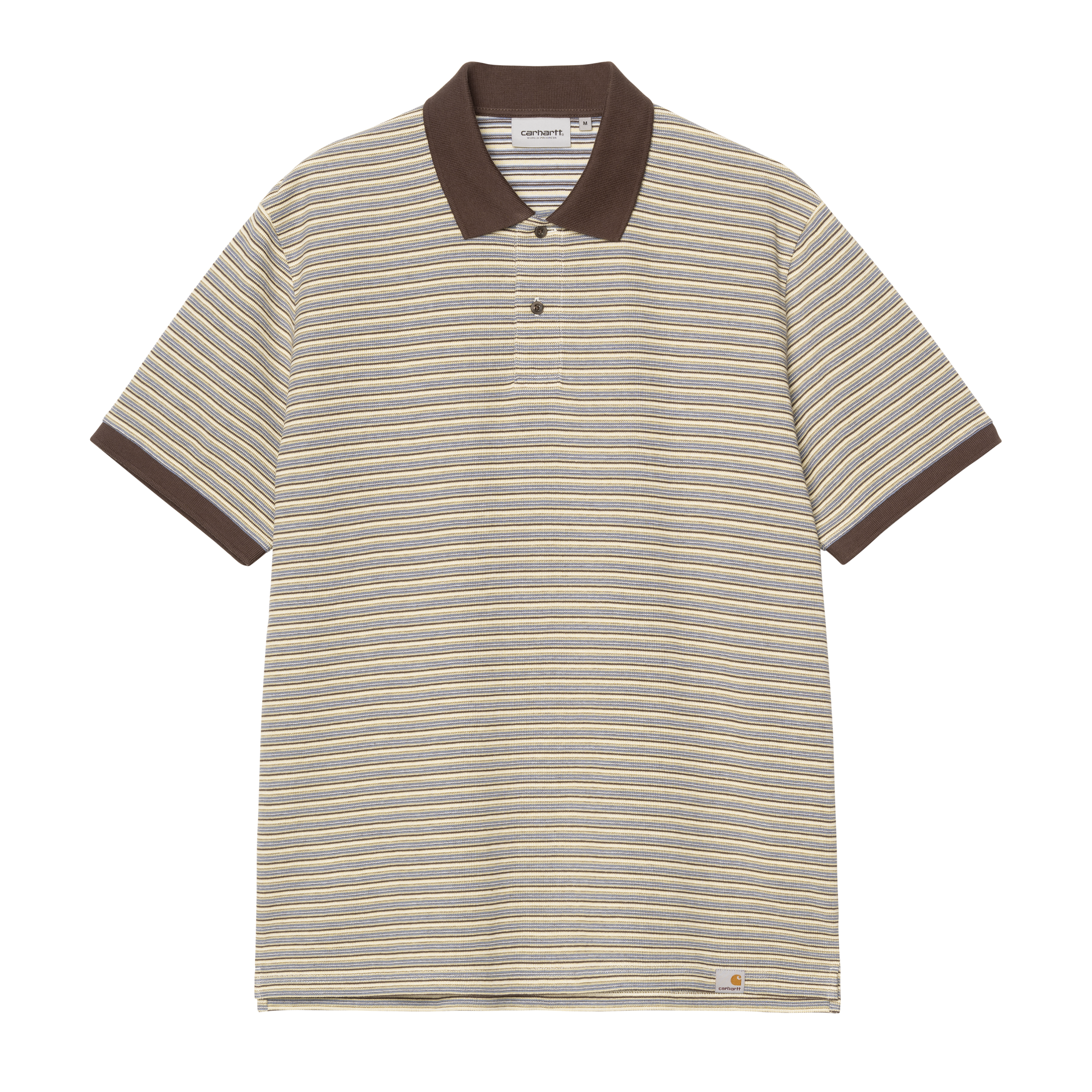 endlessmade poloシャツ Carhartt WIP S/S Dion Polo, Dion Stripe, Wax | Official Online Store