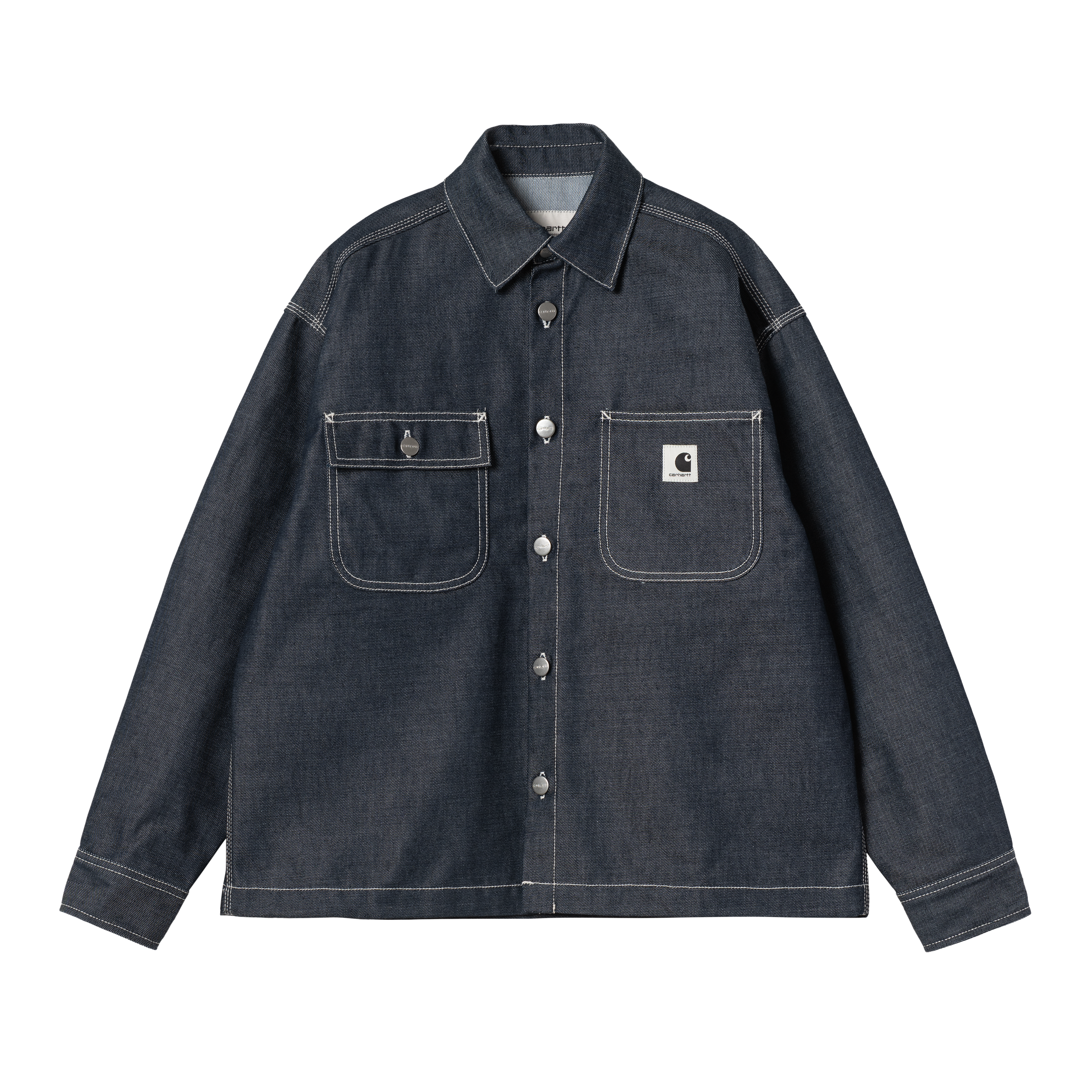 Carhartt WIP Women's Louis Shirt Jac, Blue | Officiële online Shop