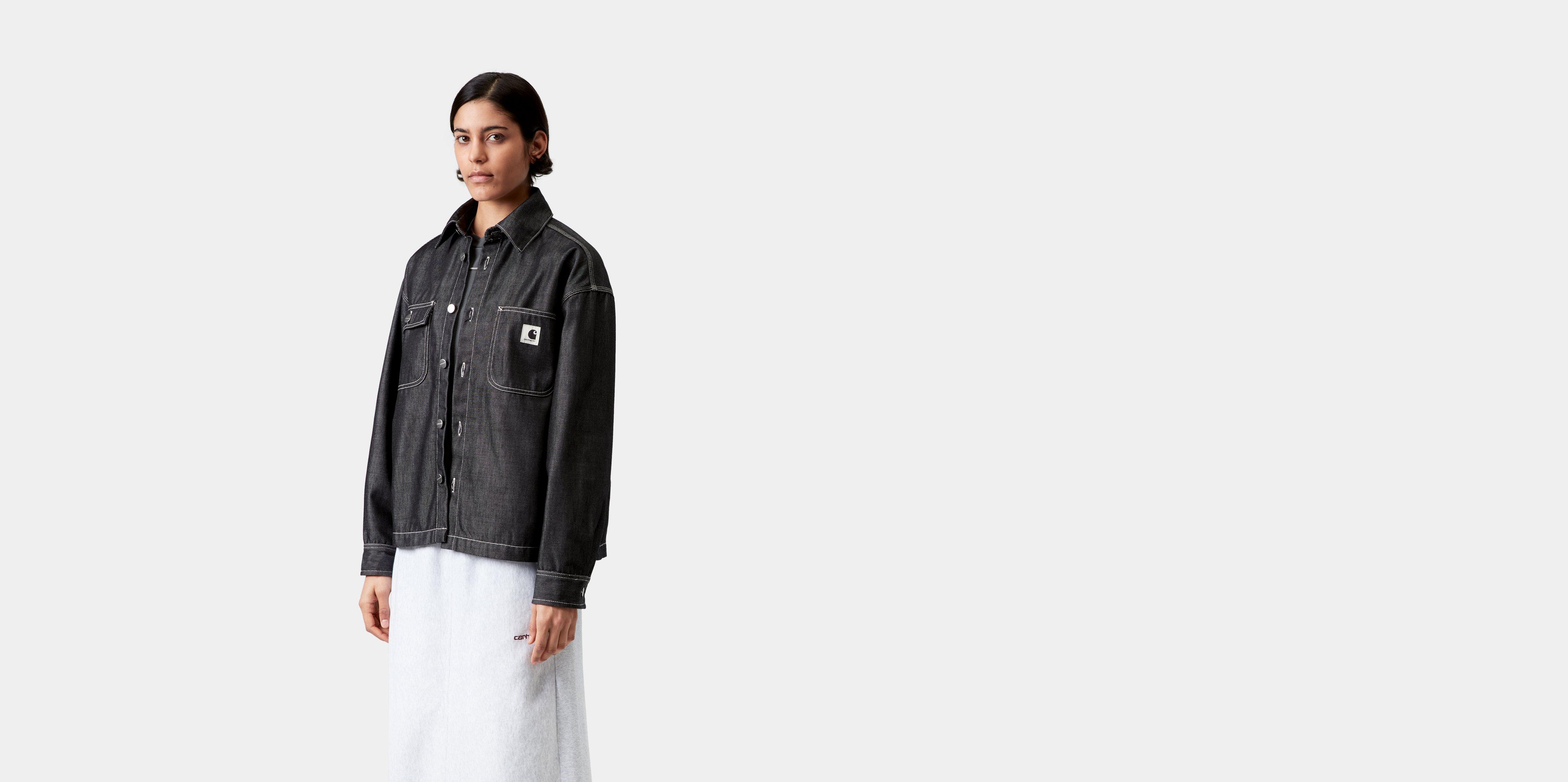 Carhartt WIP Women's Louis Shirt Jac, Black | Official Online Store
