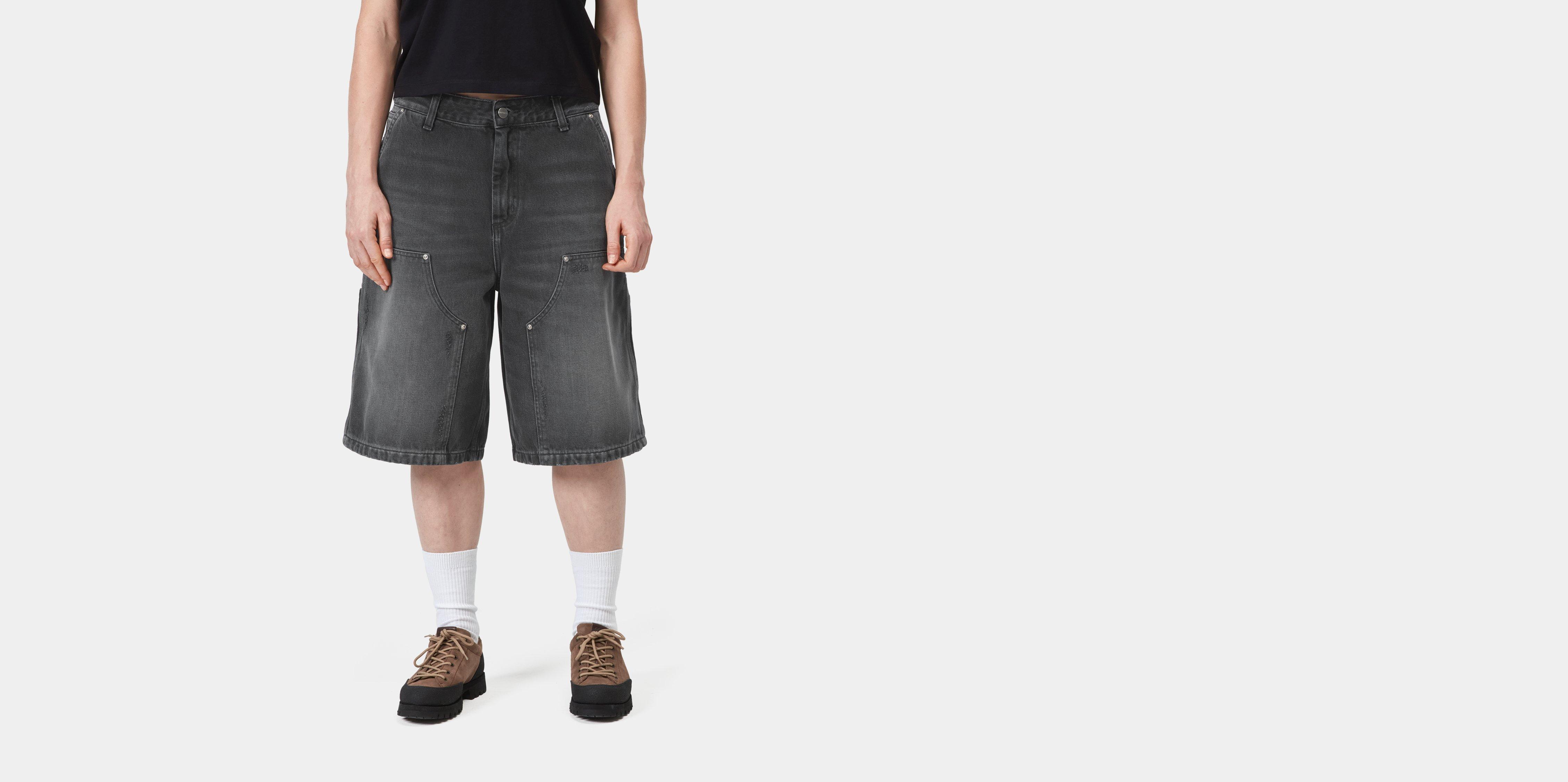 Carhartt WIP W' Nixon Double Knee Short Black grind wash | XS | Women