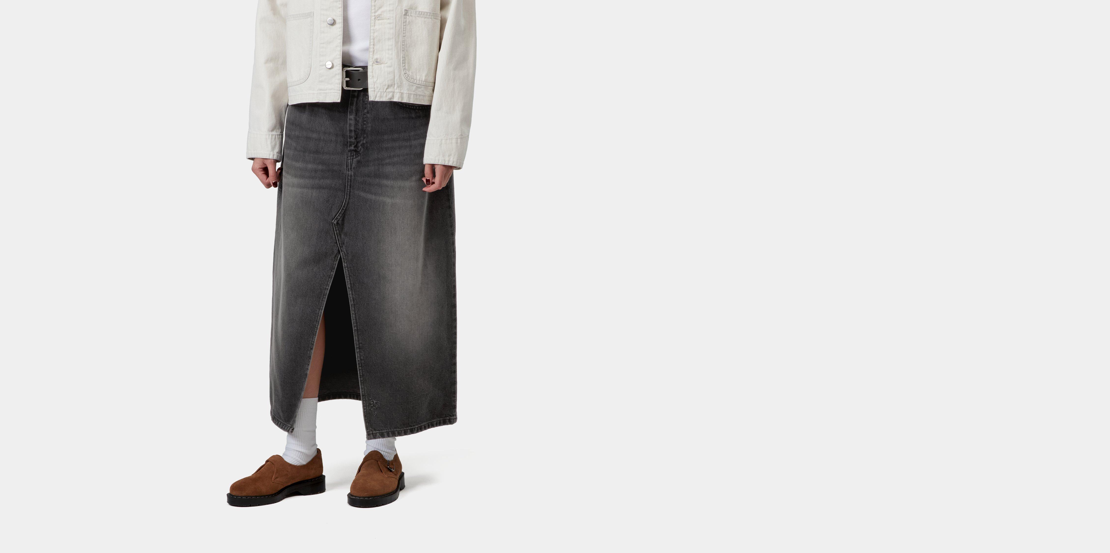 Carhartt WIP W' Brandon Skirt Black grind wash | M | Women