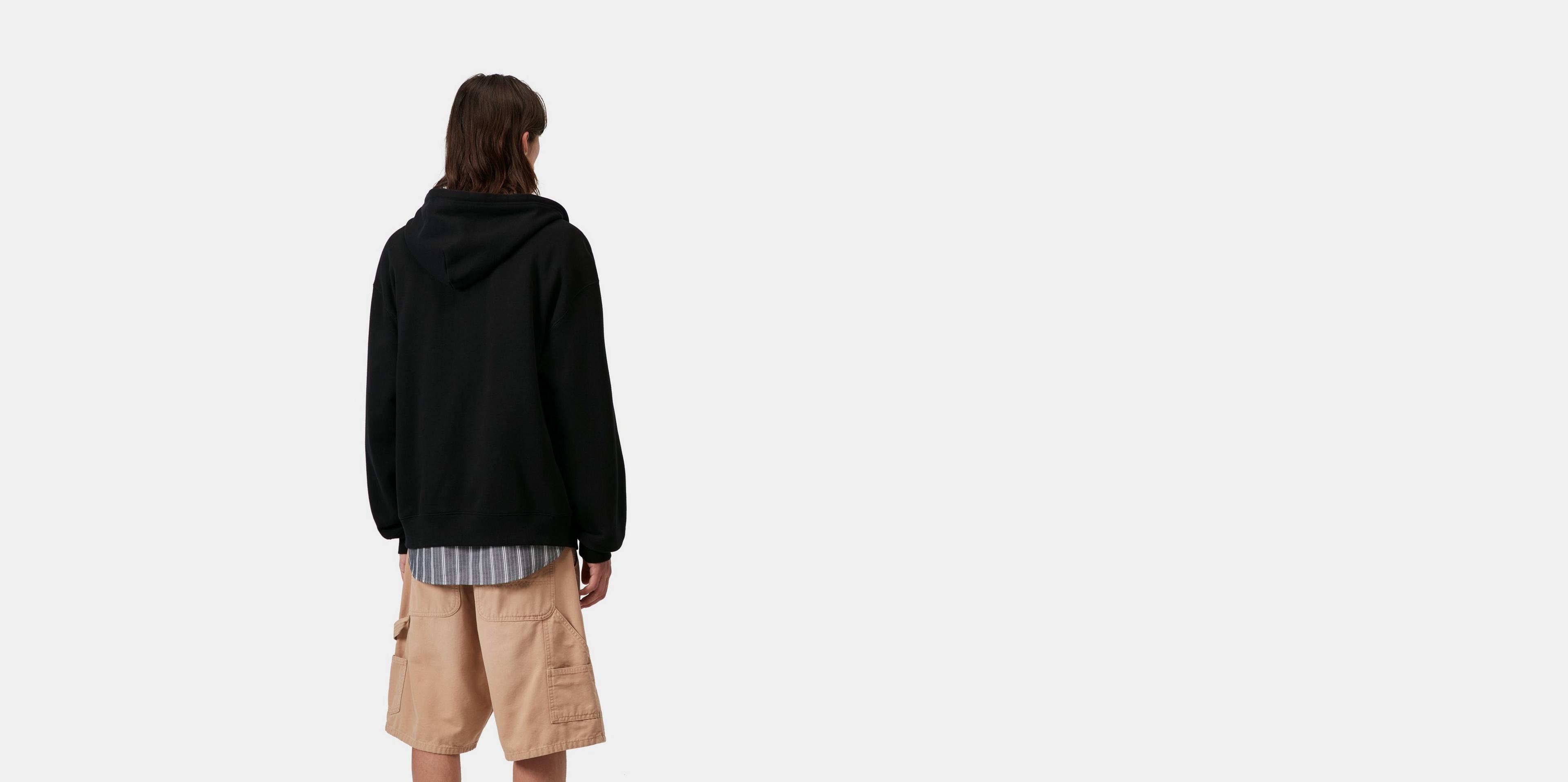 Carhartt WIP Hooded WIP Label Sweat Jacket, Black | Official