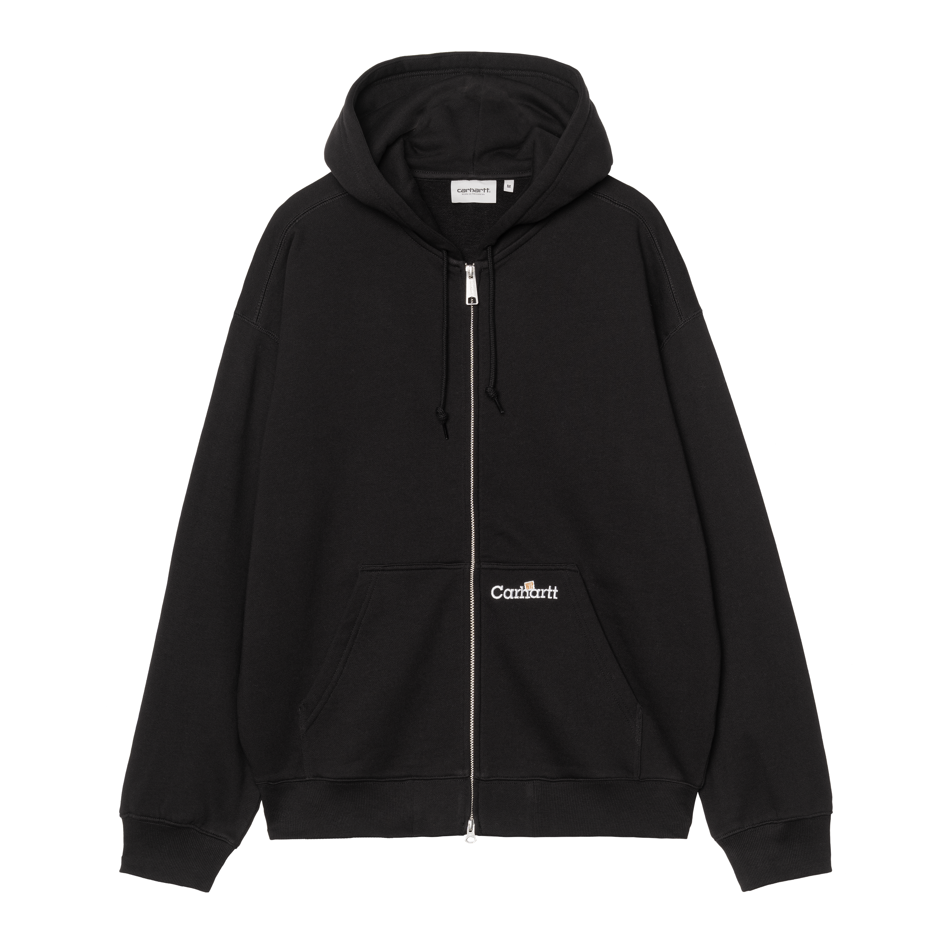 Carhartt WIP Hooded WIP Label Sweat Jacket, Black | Official