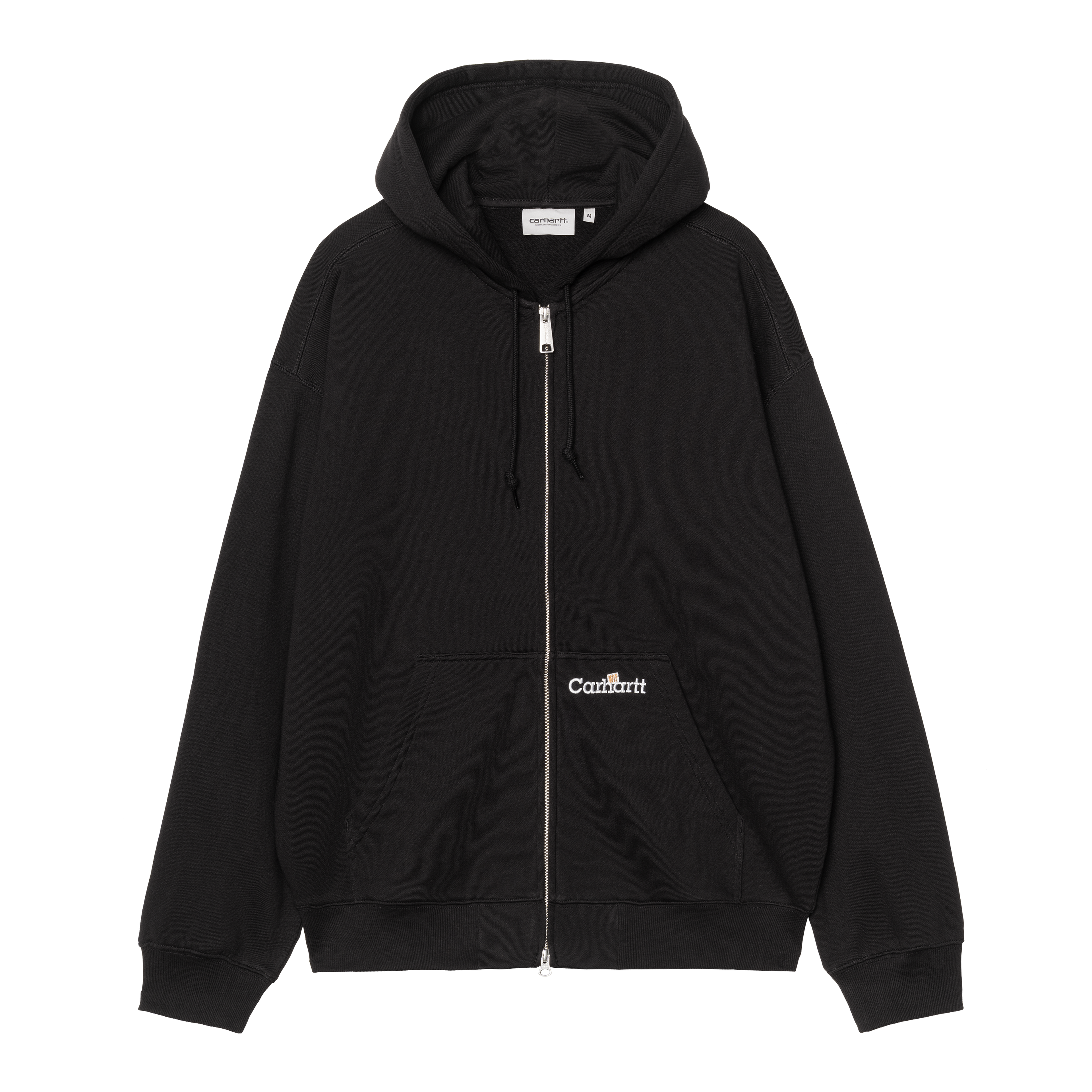 Carhartt WIP Hooded WIP Label Sweat Jacket, Black | Official