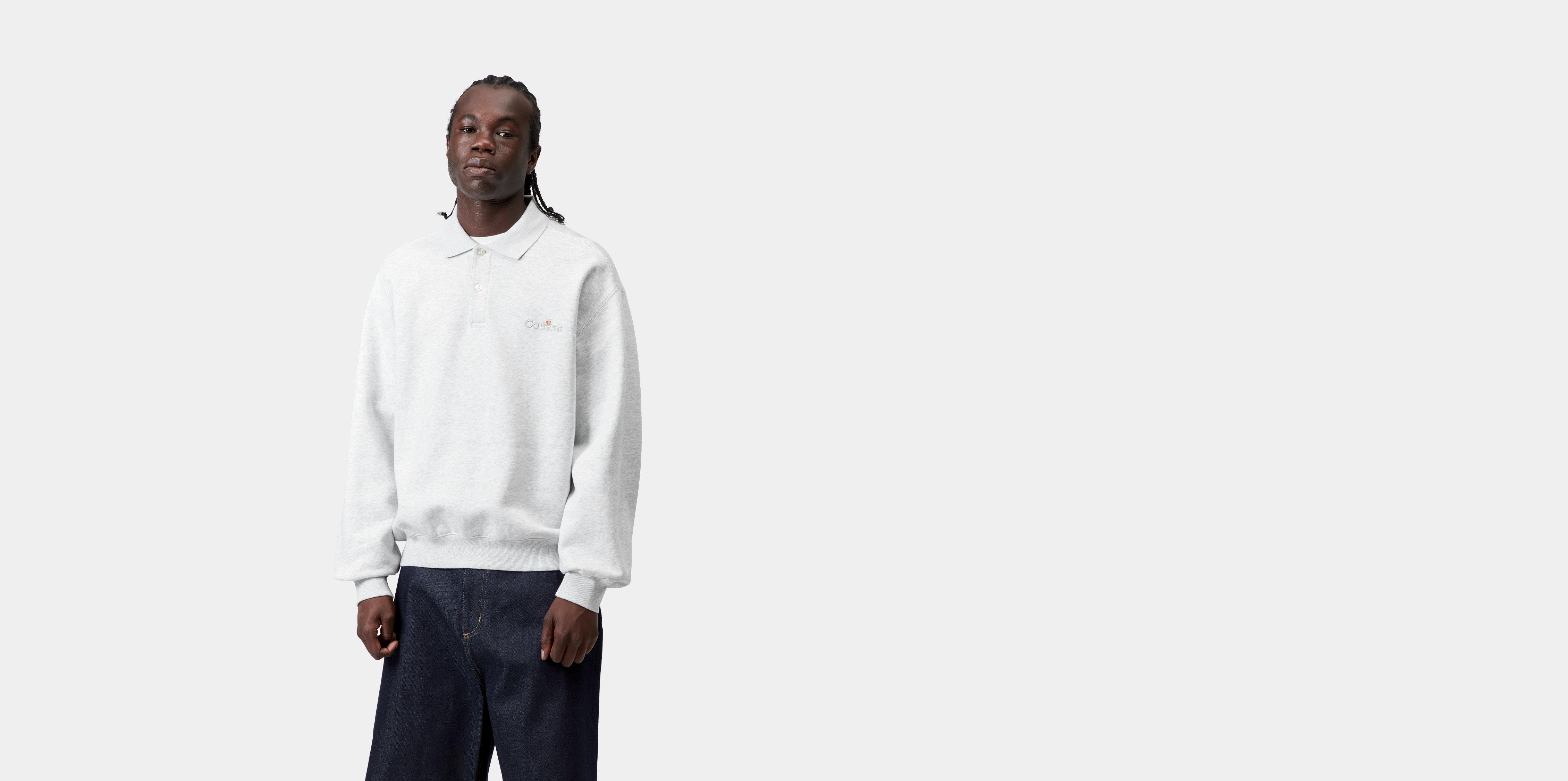 Carhartt WIP WIP Label Polo Sweatshirt Ash Heather | grey | XS | Men