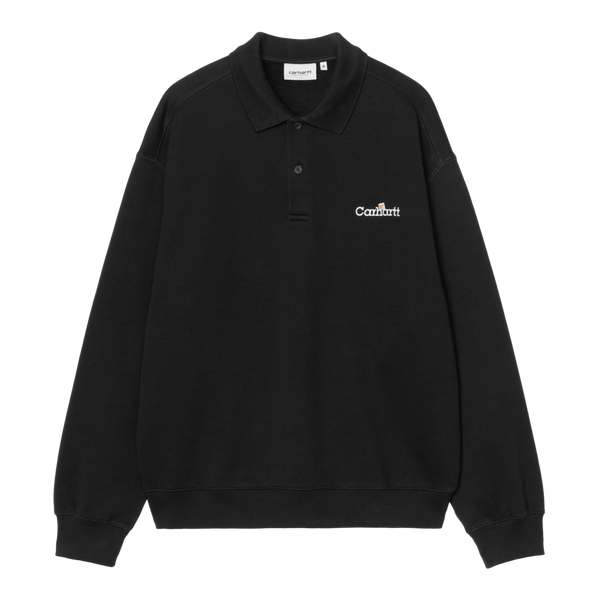 WIP Label Polo Sweatshirt Black