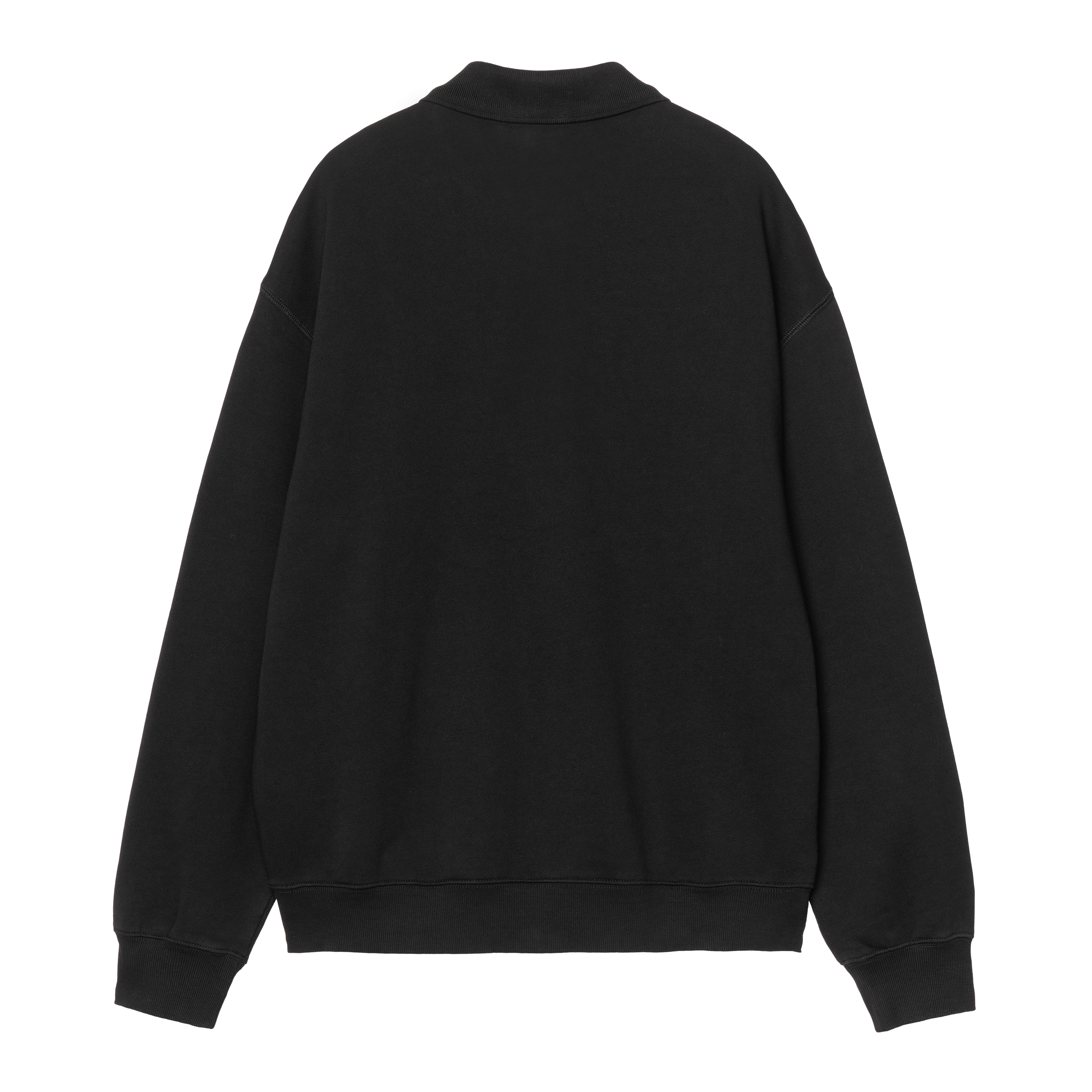 Carhartt WIP WIP Label Polo Sweatshirt, Black | Official Online Store