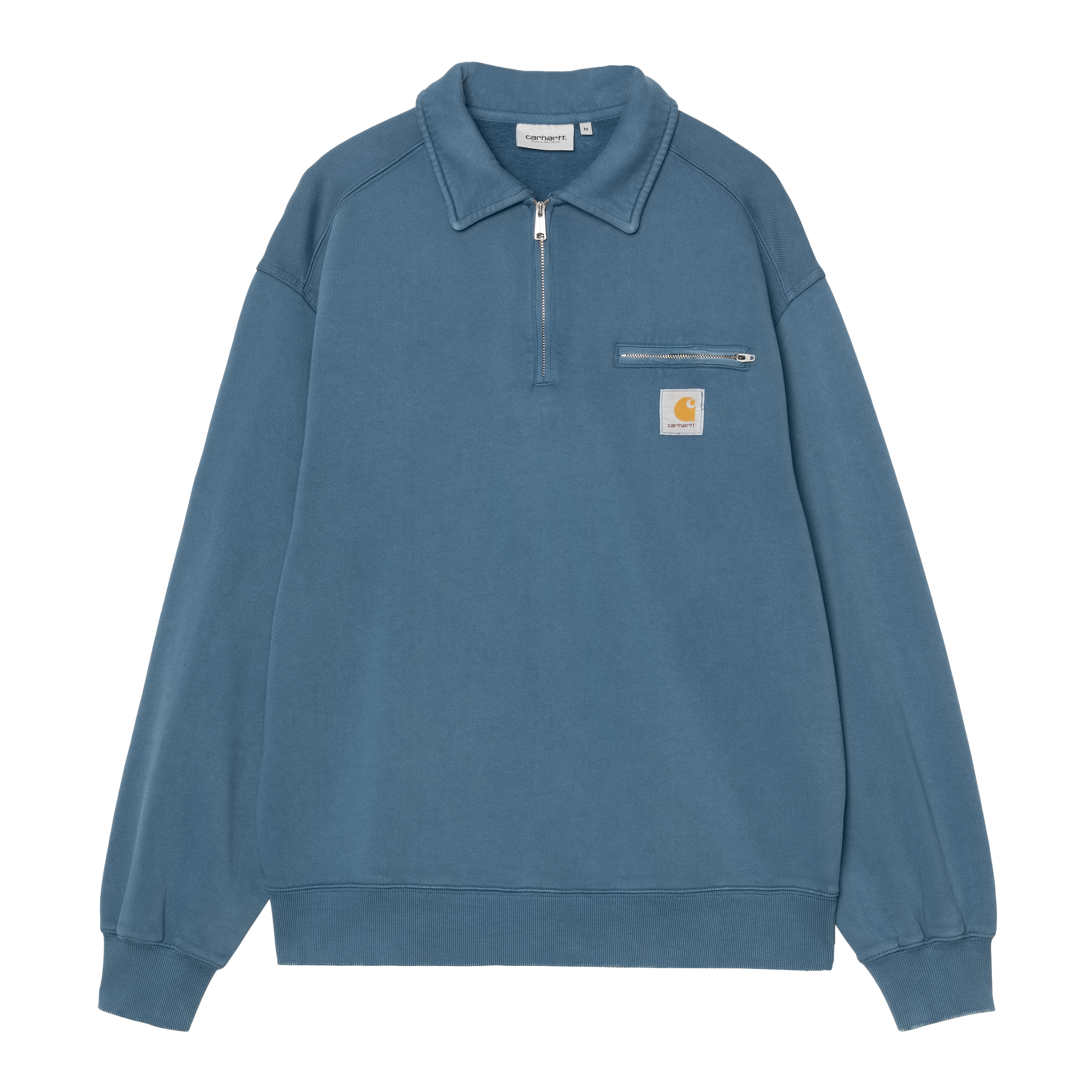 Carhartt WIP Half Zip Detroit Sweatshirt, Blue River | Official