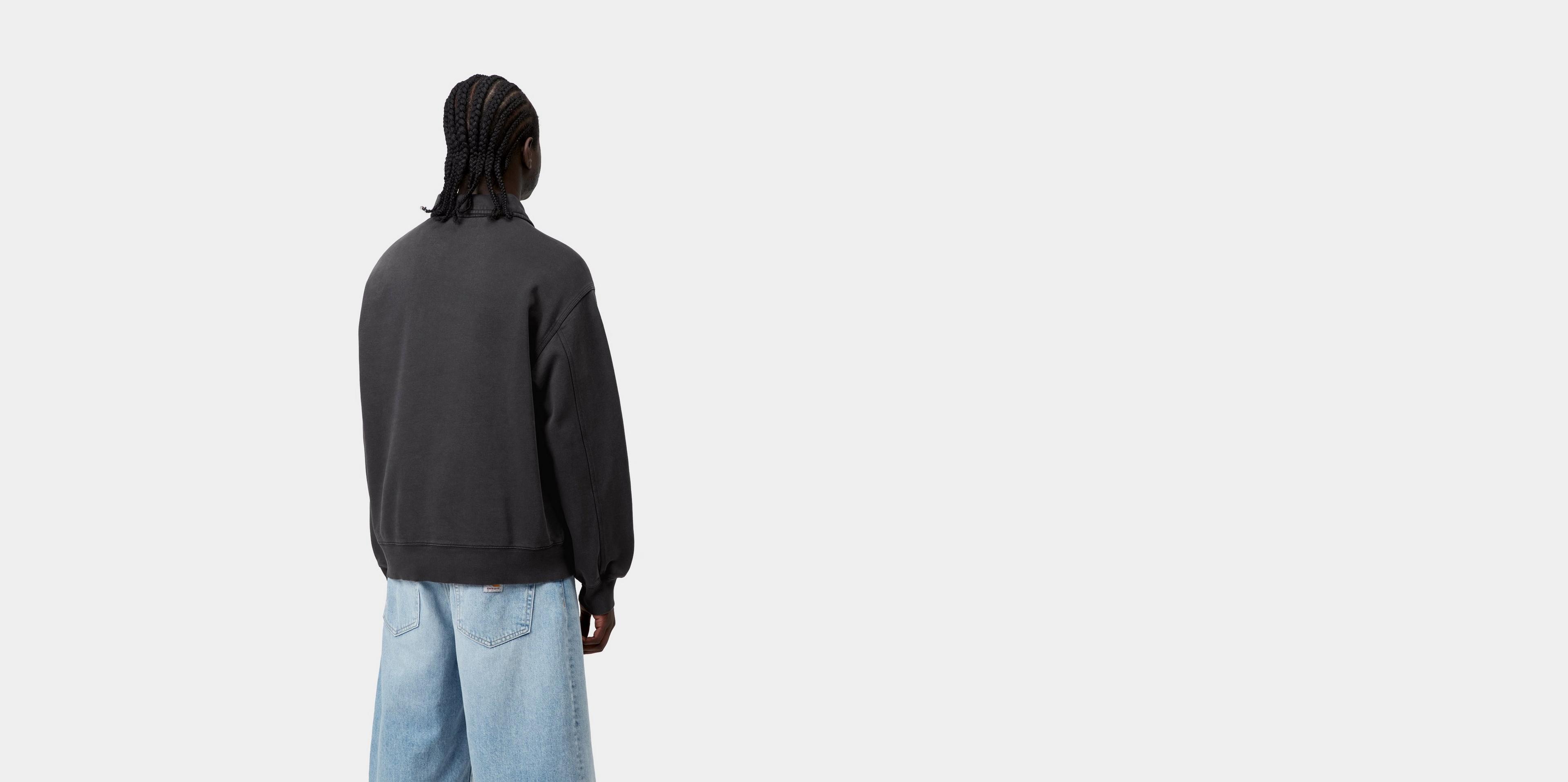Carhartt WIP Half Zip Detroit Sweatshirt, Black | Official Online 