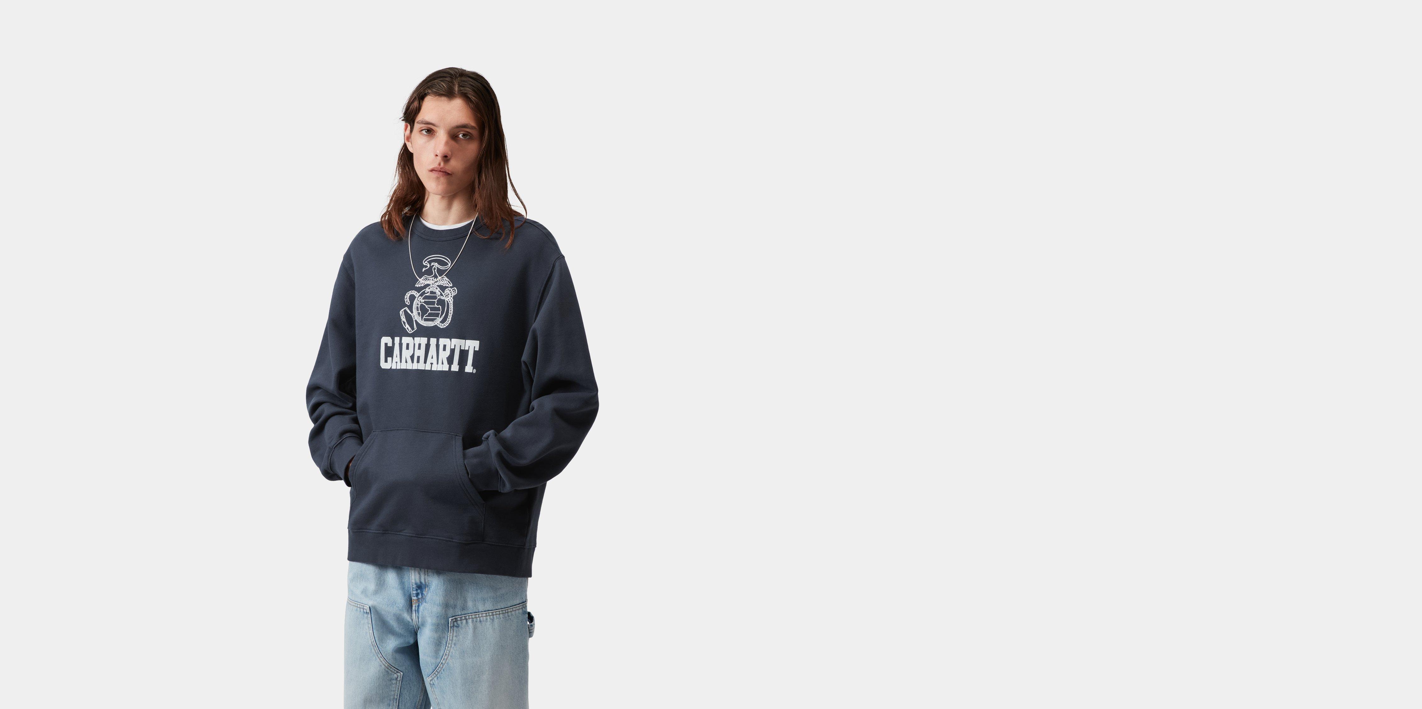 Carhartt WIP Pond Corps Sweatshirt Blue | S | Men