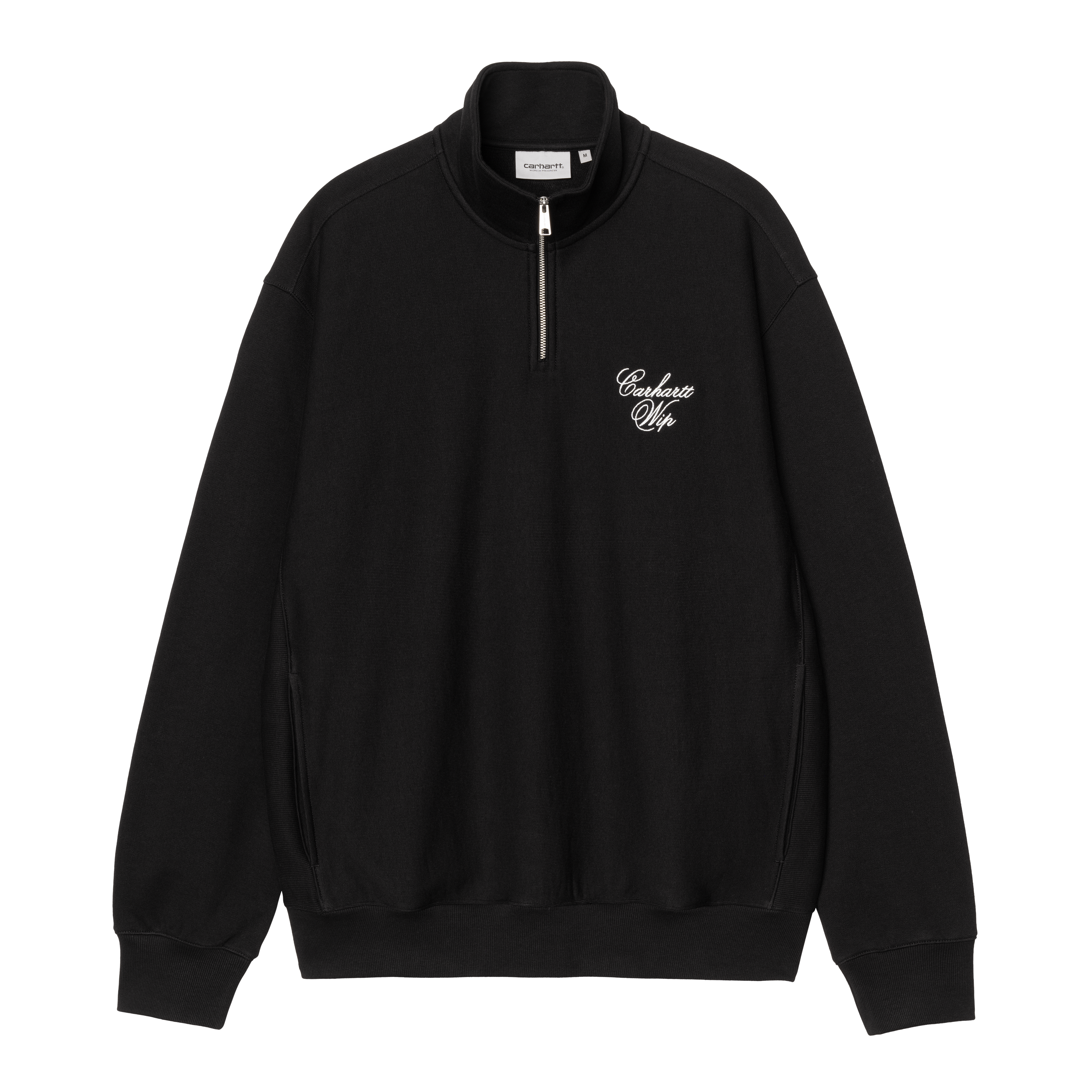 Carhartt WIP Longhand Half Zip Sweatshirt Black / White | S | Men
