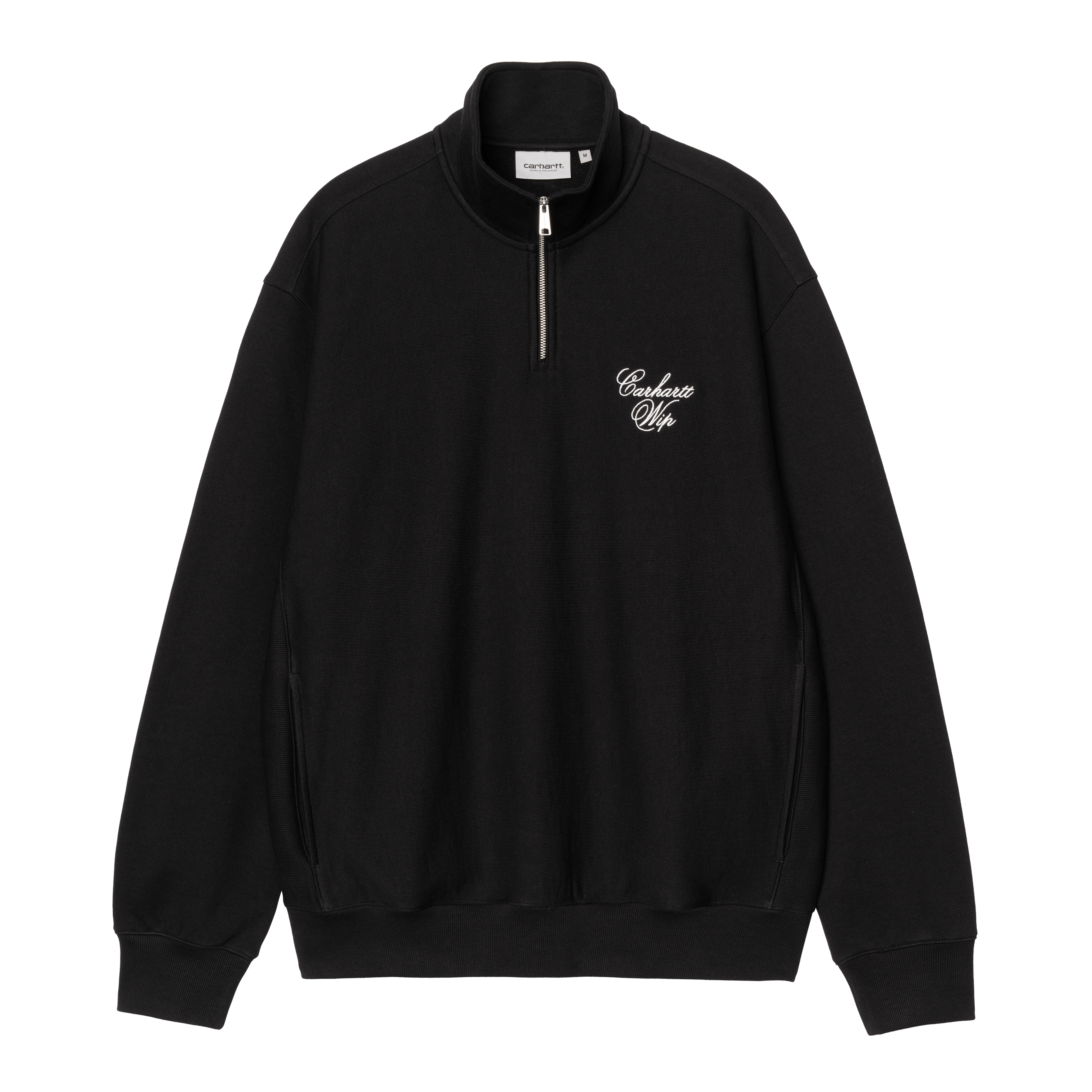 Carhartt WIP Longhand Half Zip Sweatshirt, Black / White