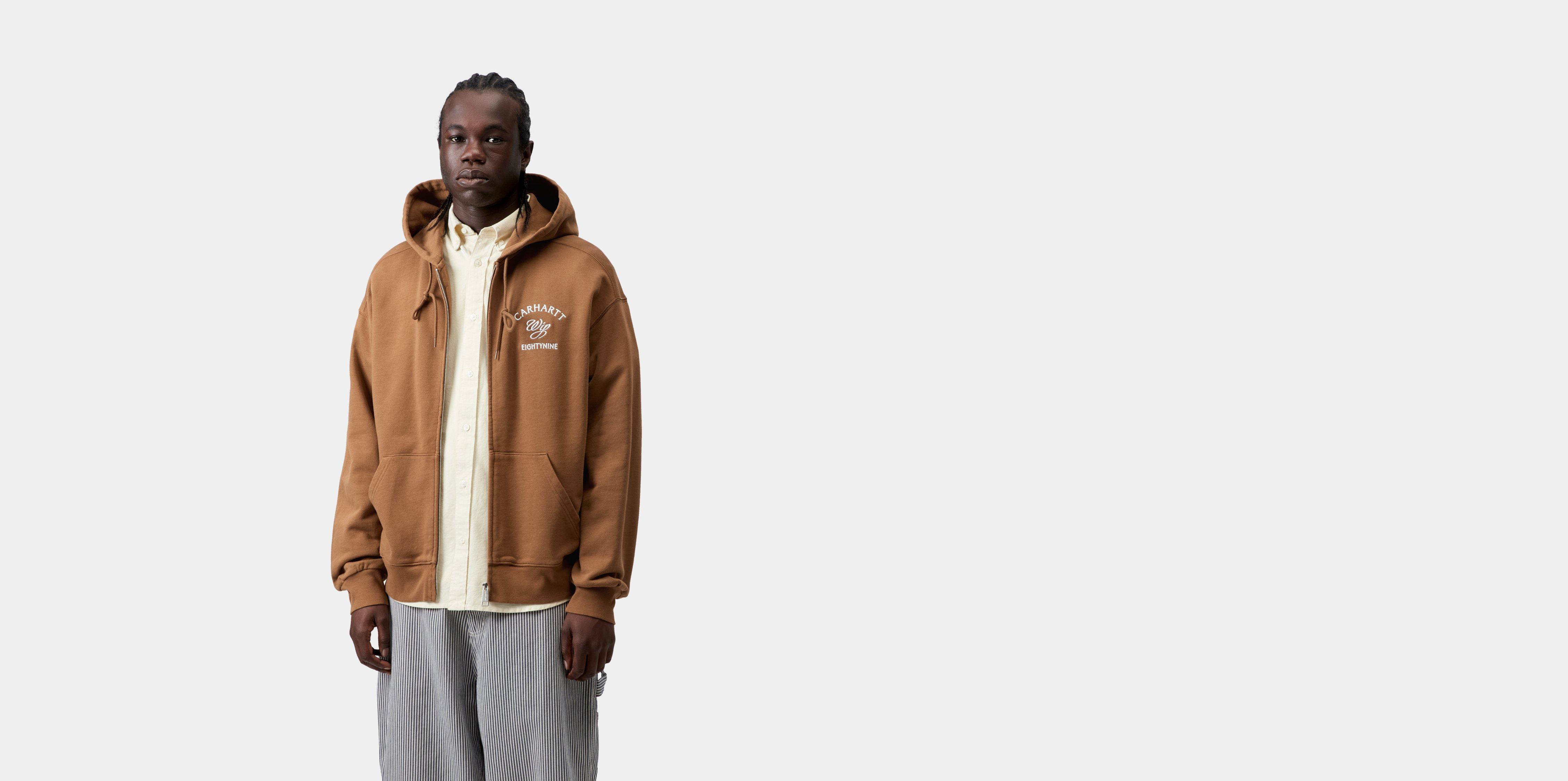 Carhartt WIP Hooded Eightynine Sweat Jacket Hamilton Brown | L | Men