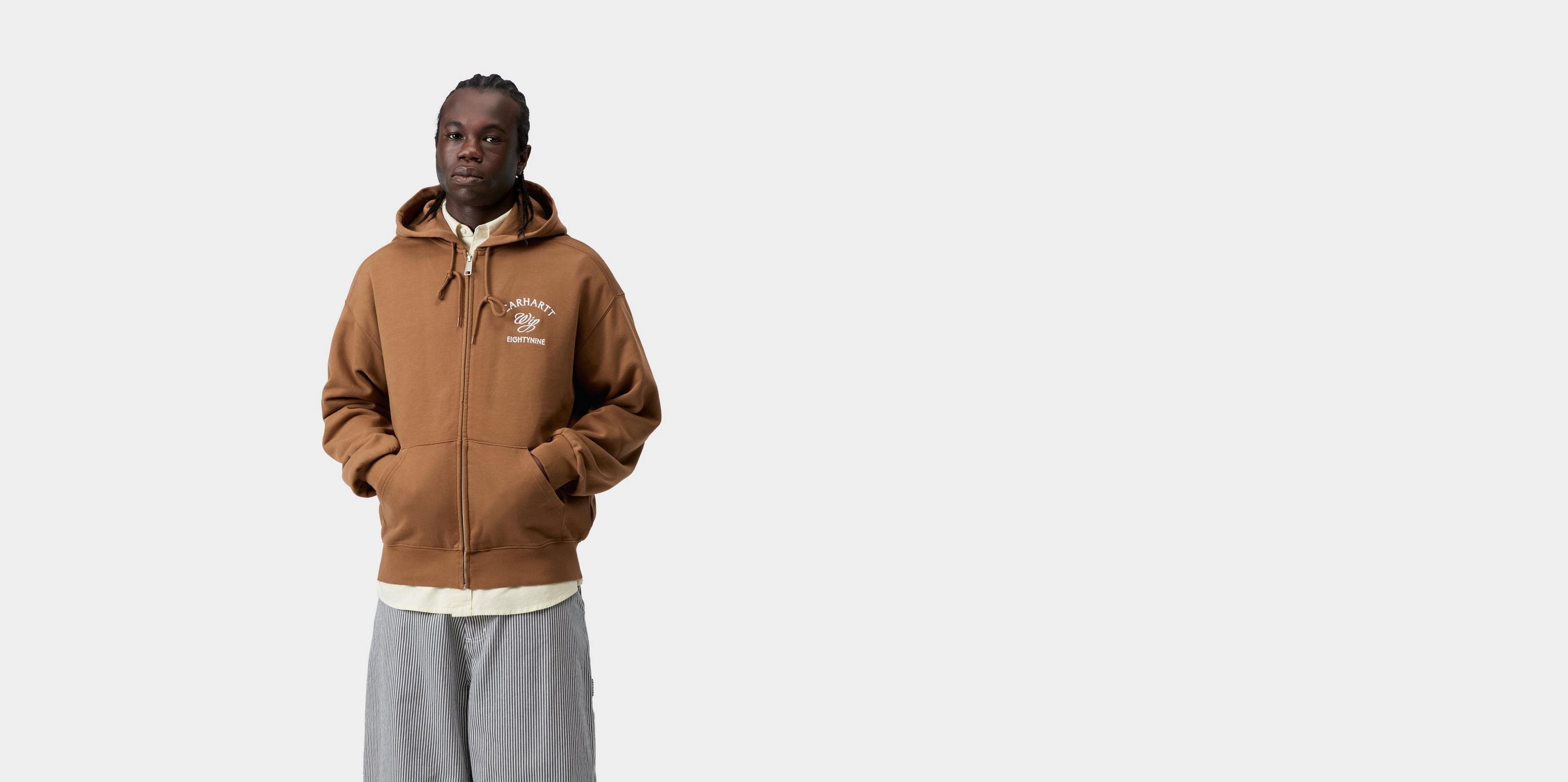 Carhartt WIP Hooded Eightynine Sweat Jacket, Hamilton Brown
