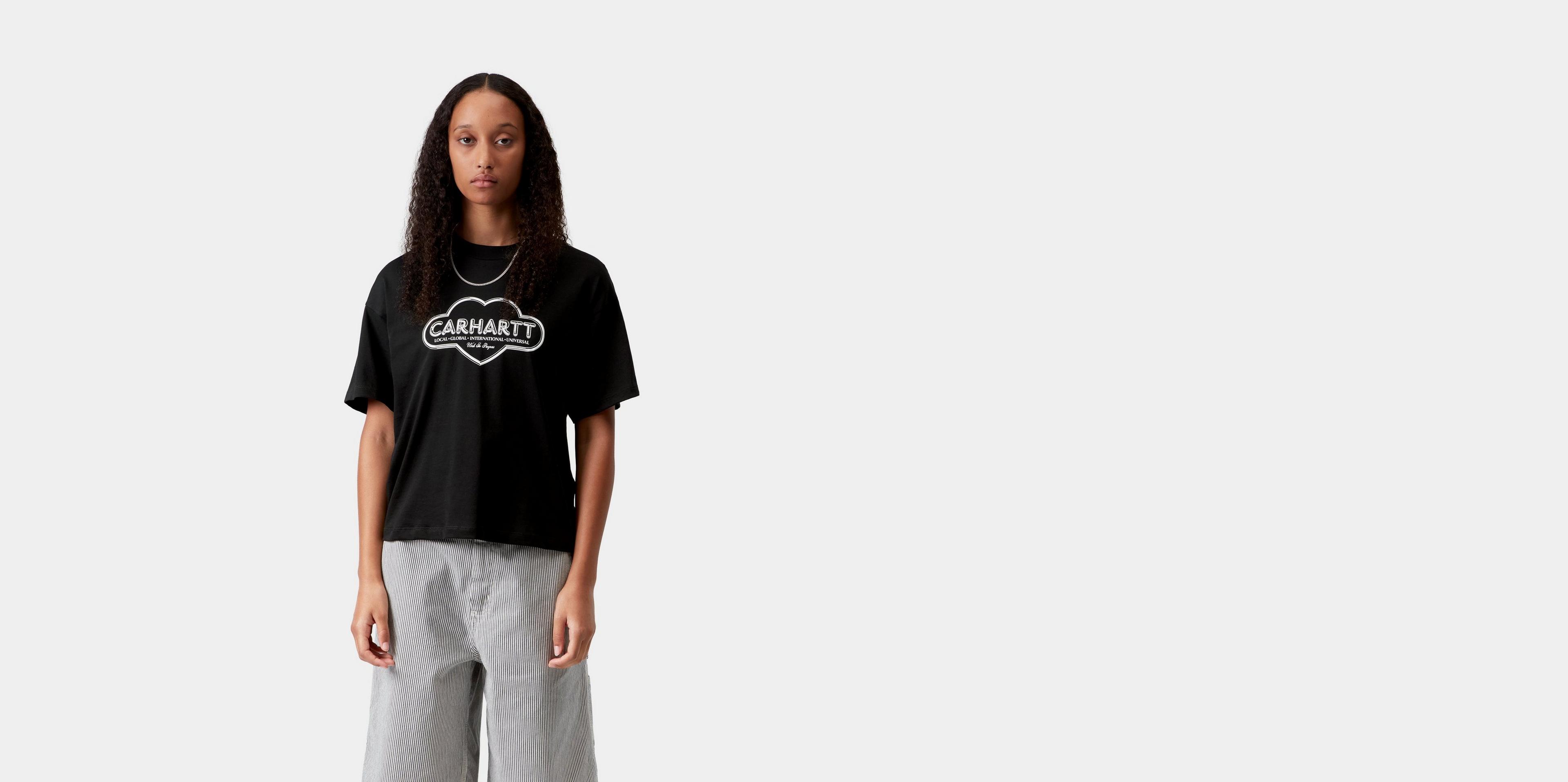 Carhartt WIP Women's S/S Cloud Heart T-Shirt, Black | Official
