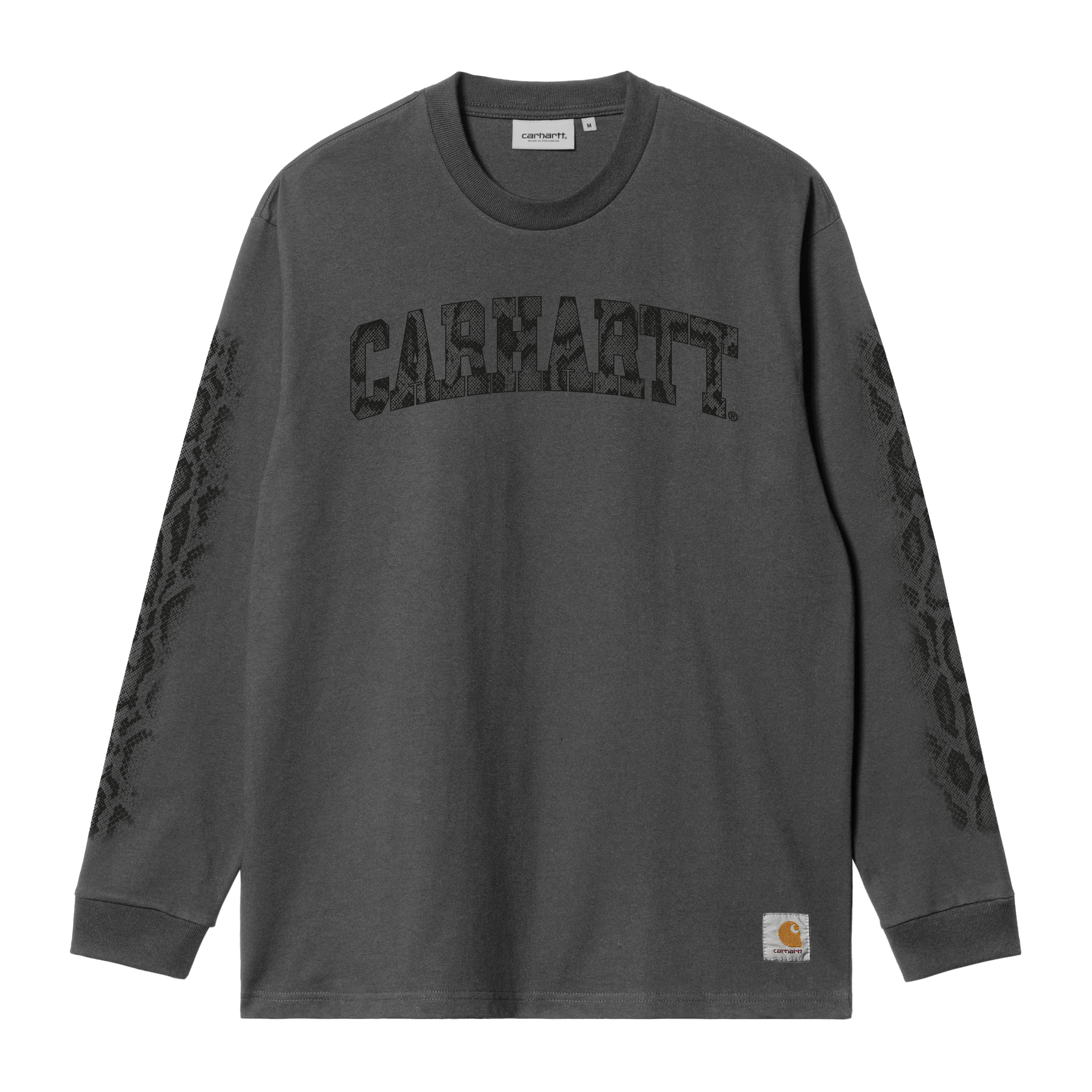 Carhartt WIP L/S Camo Snake T-Shirt, Black | Official Online Store