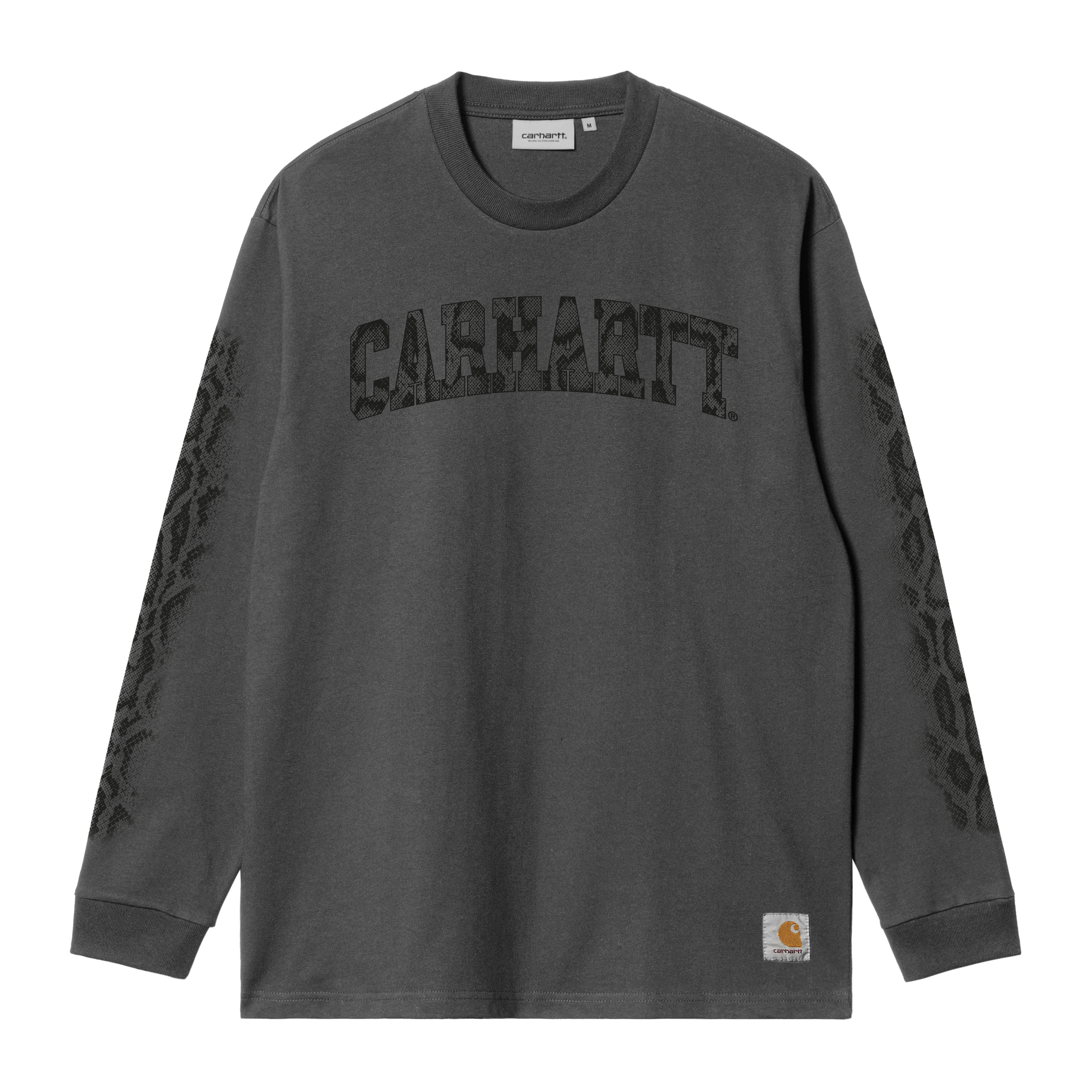 Carhartt WIP L/S Camo Snake T-Shirt, Black | Official Online Store