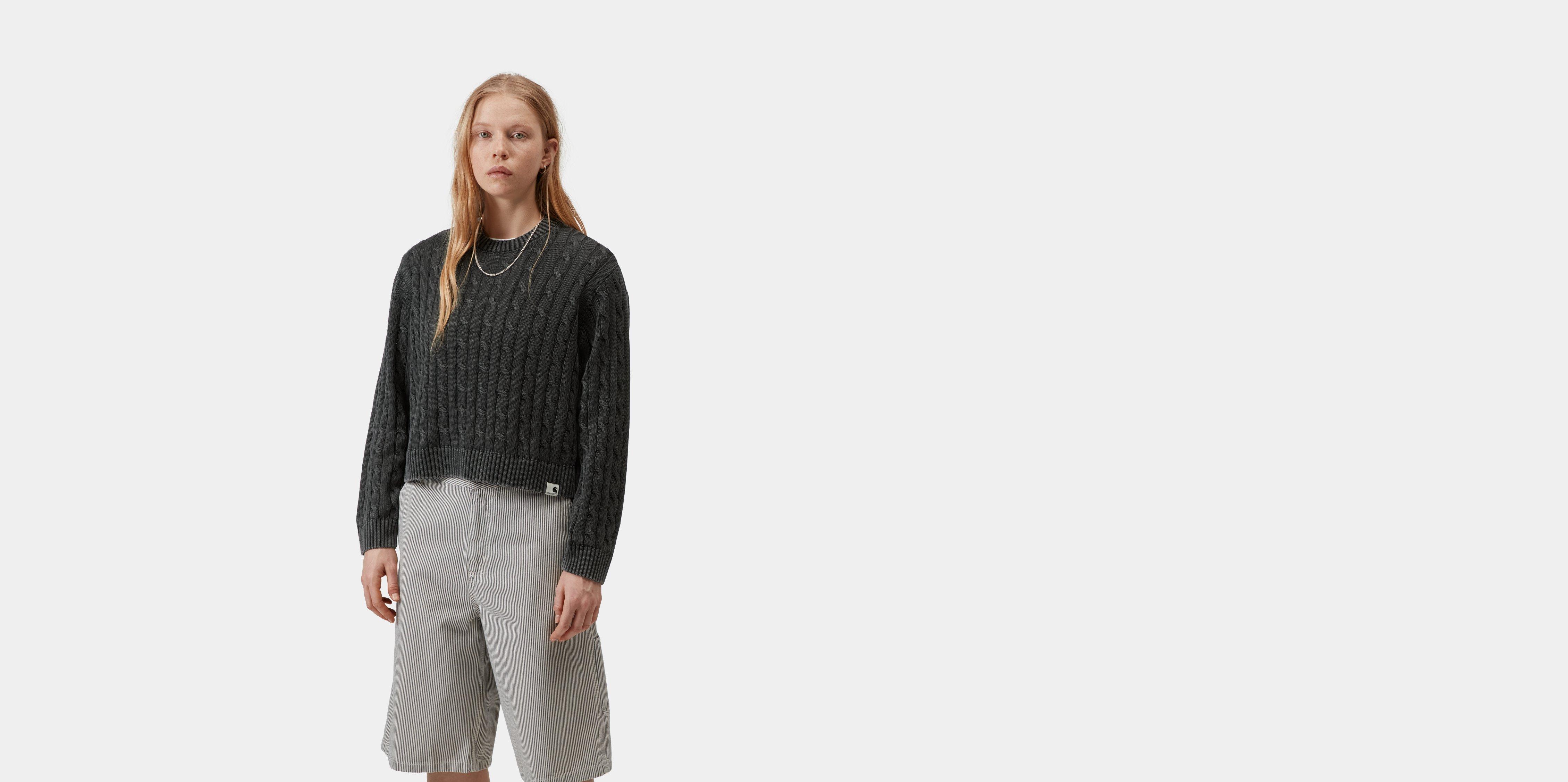 Carhartt WIP W' Carter Sweater Black garment dyed | M | Women