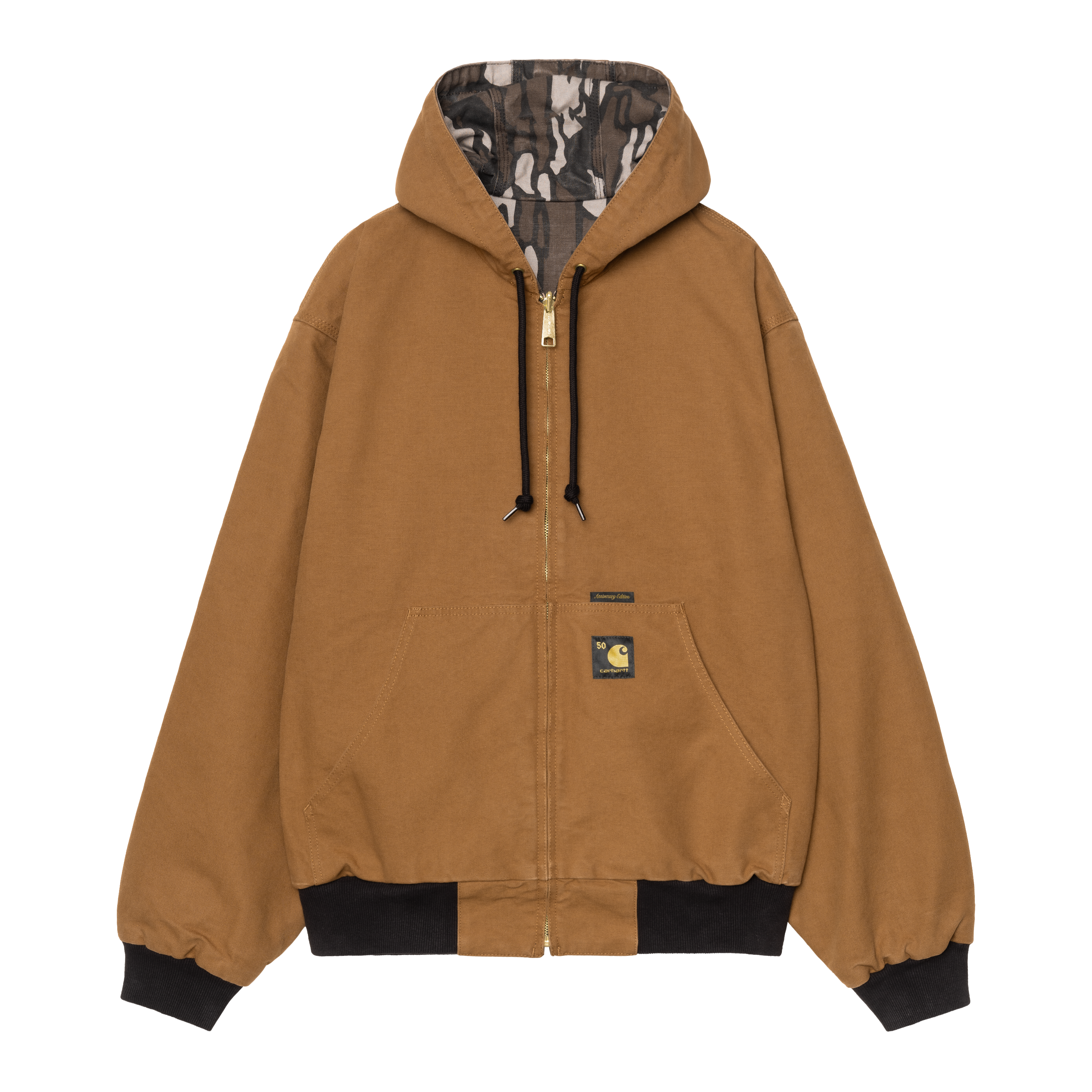 Carhartt WIP OG Active Jacket 50th Anniversary Edition Canvas Hamilton Brown / Camo Trebark rinsed | brown|camo | XL | Men