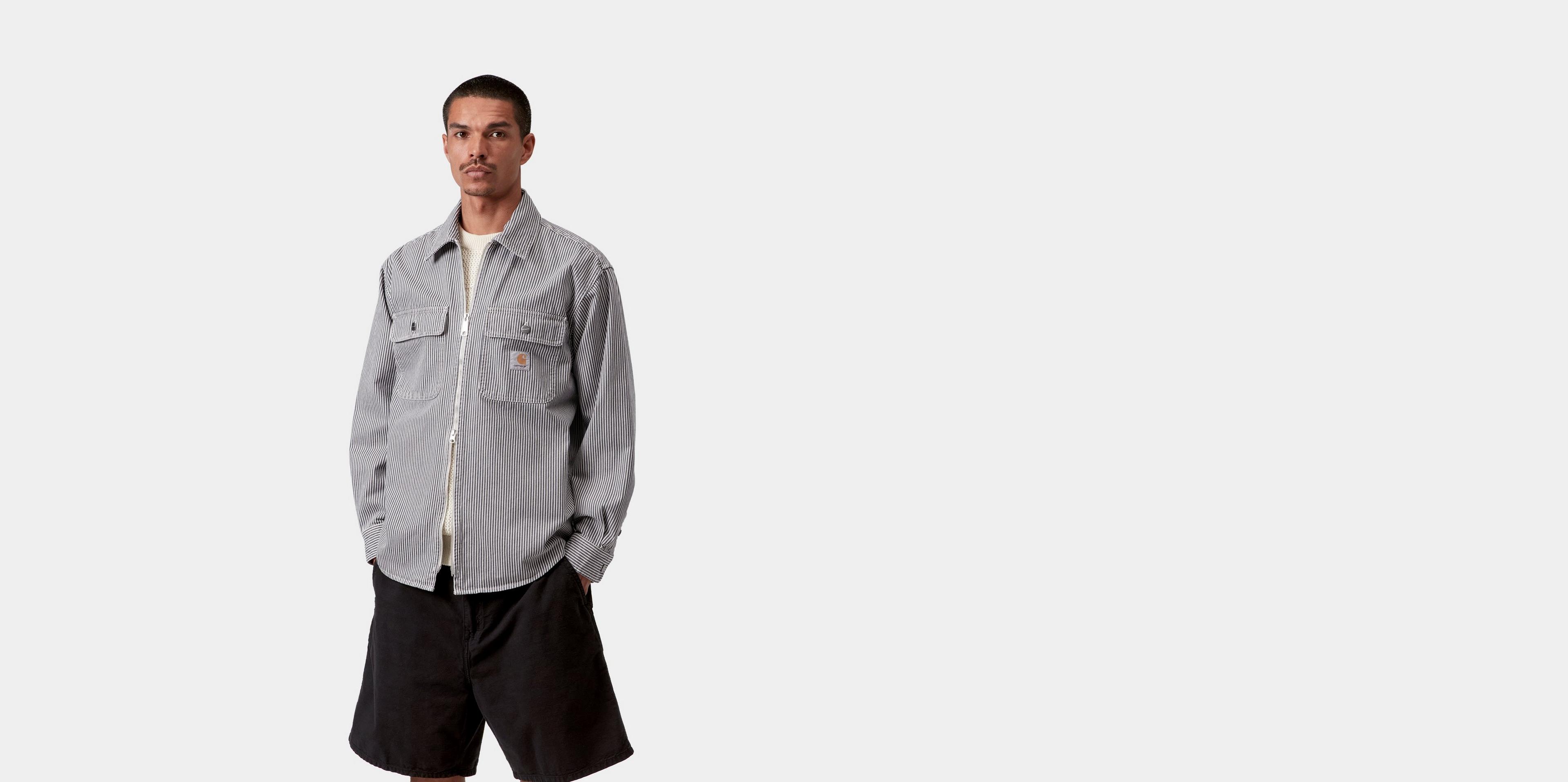 Carhartt WIP Mercer Shirt Jac, Mercer Stripe, Graphite / Wax