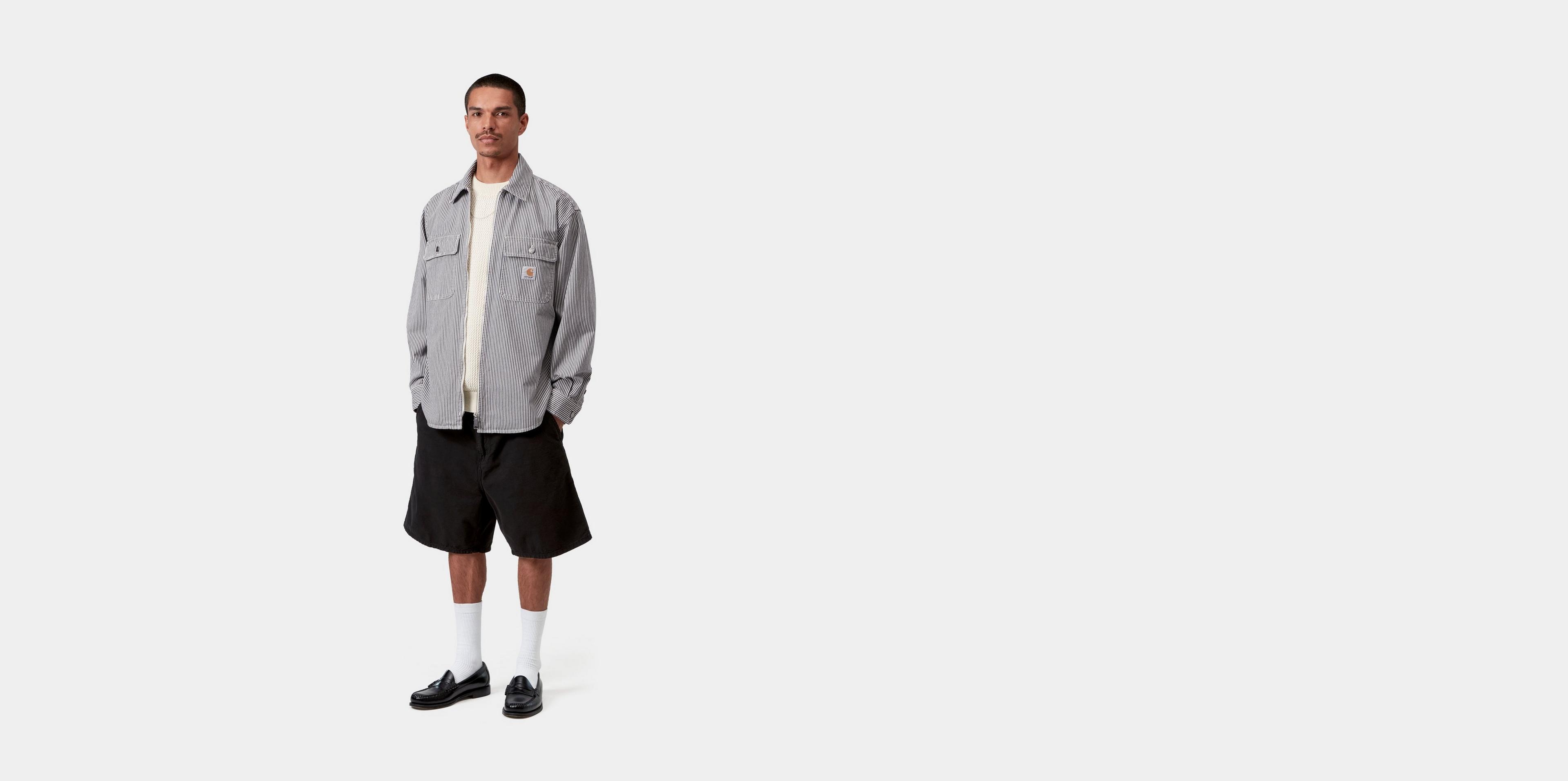 Carhartt WIP Mercer Shirt Jac, Mercer Stripe, Graphite / Wax