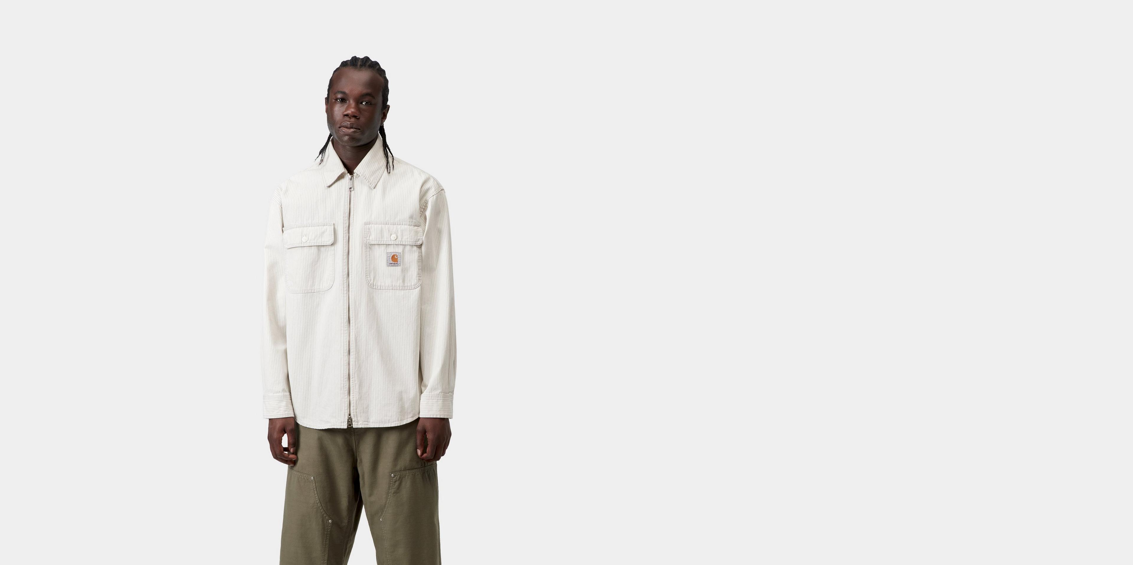 Carhartt WIP Mercer Shirt Jac, Mercer Stripe, Graphite / Wax