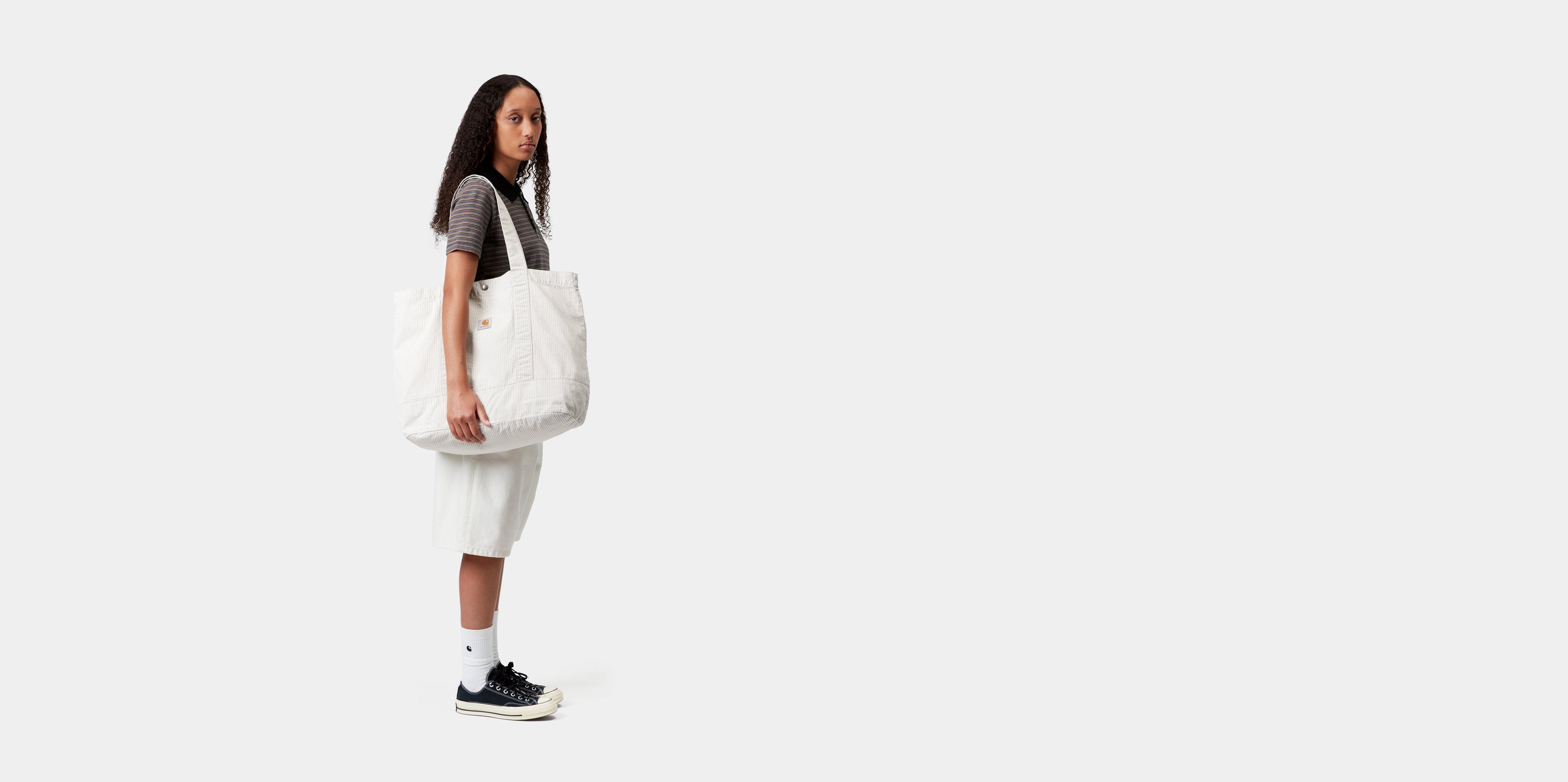 Carhartt WIP Mercer Tote Bag Mercer Stripe, Graphite / Wax bleached | grey|white|multicolor