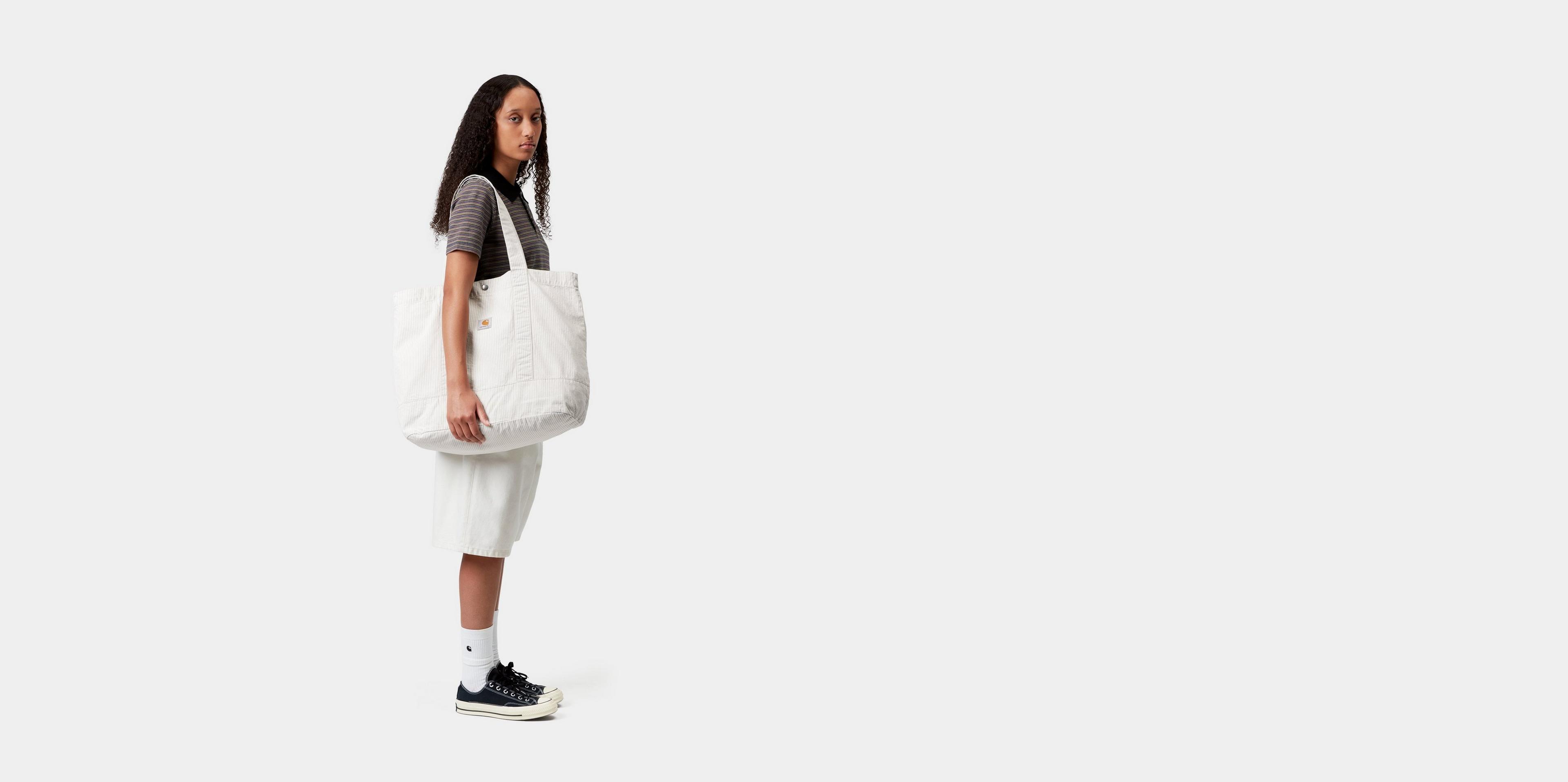 Carhartt WIP Mercer Tote Bag, Mercer Stripe, Graphite / Wax 