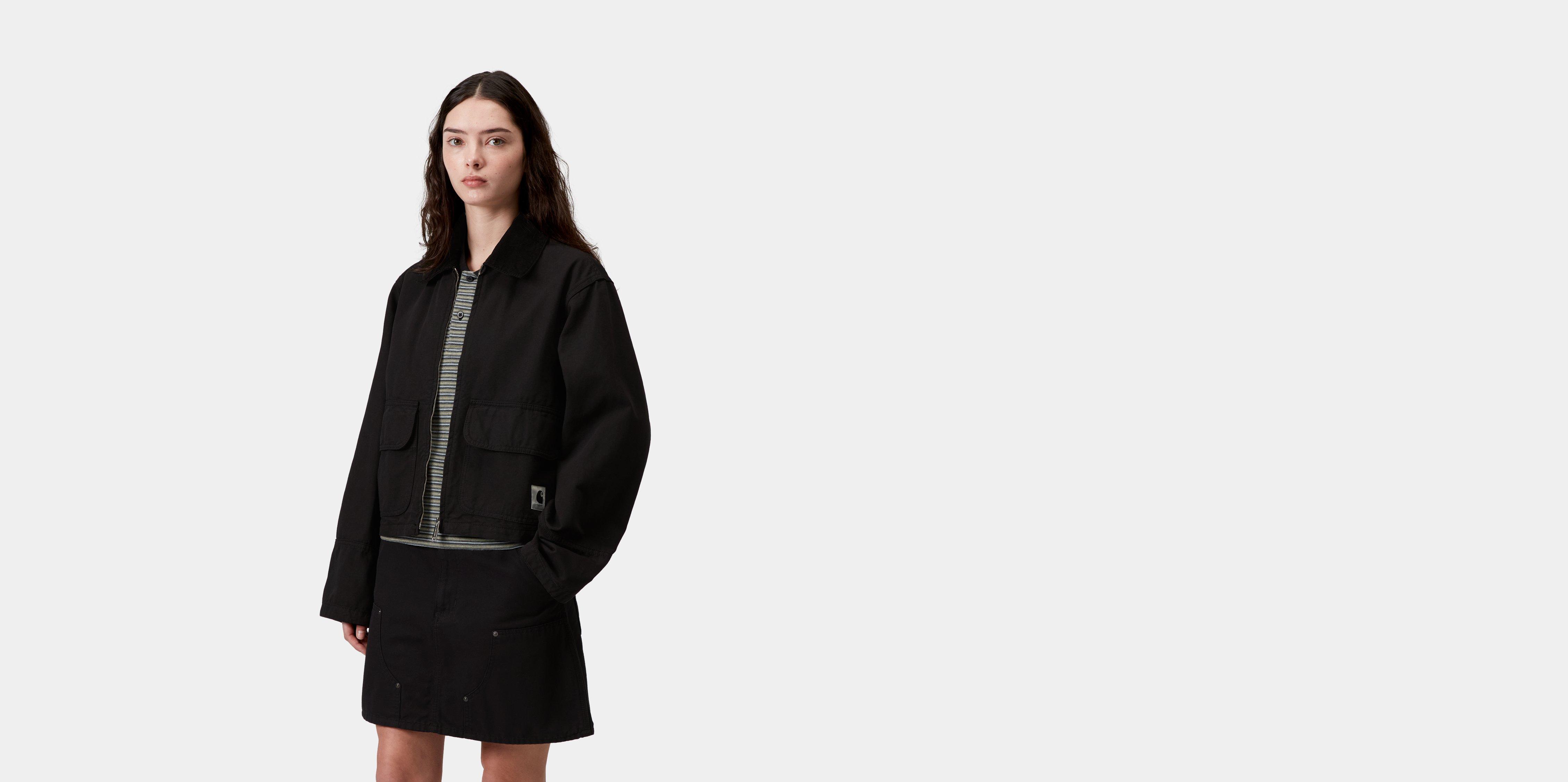 Carhartt WIP W' Prescott Jacket Black / Black garment dyed | S | Women