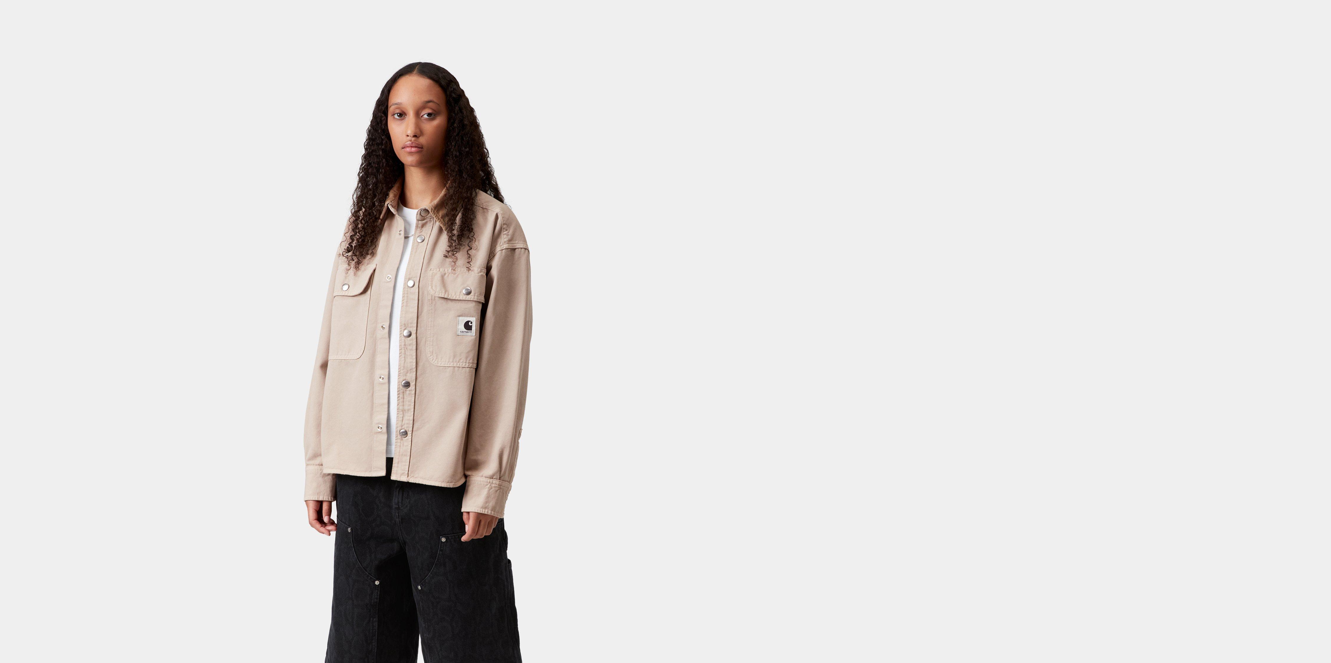 Carhartt WIP W' Prescott Shirt Jac String / Leather garment dyed | beige | L | Women