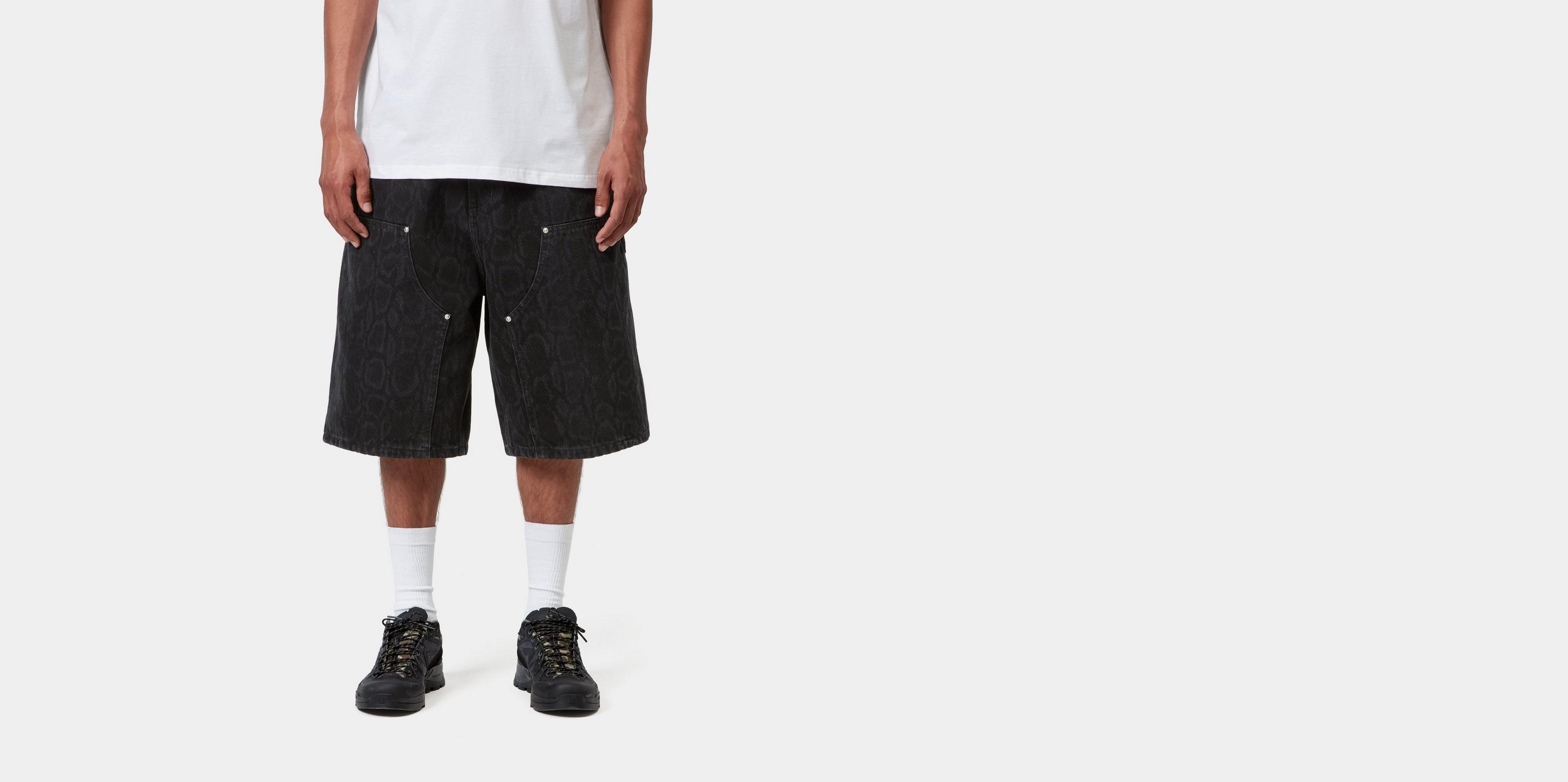Carhartt WIP OG Double Knee Short, Snake Camo, Black | Official