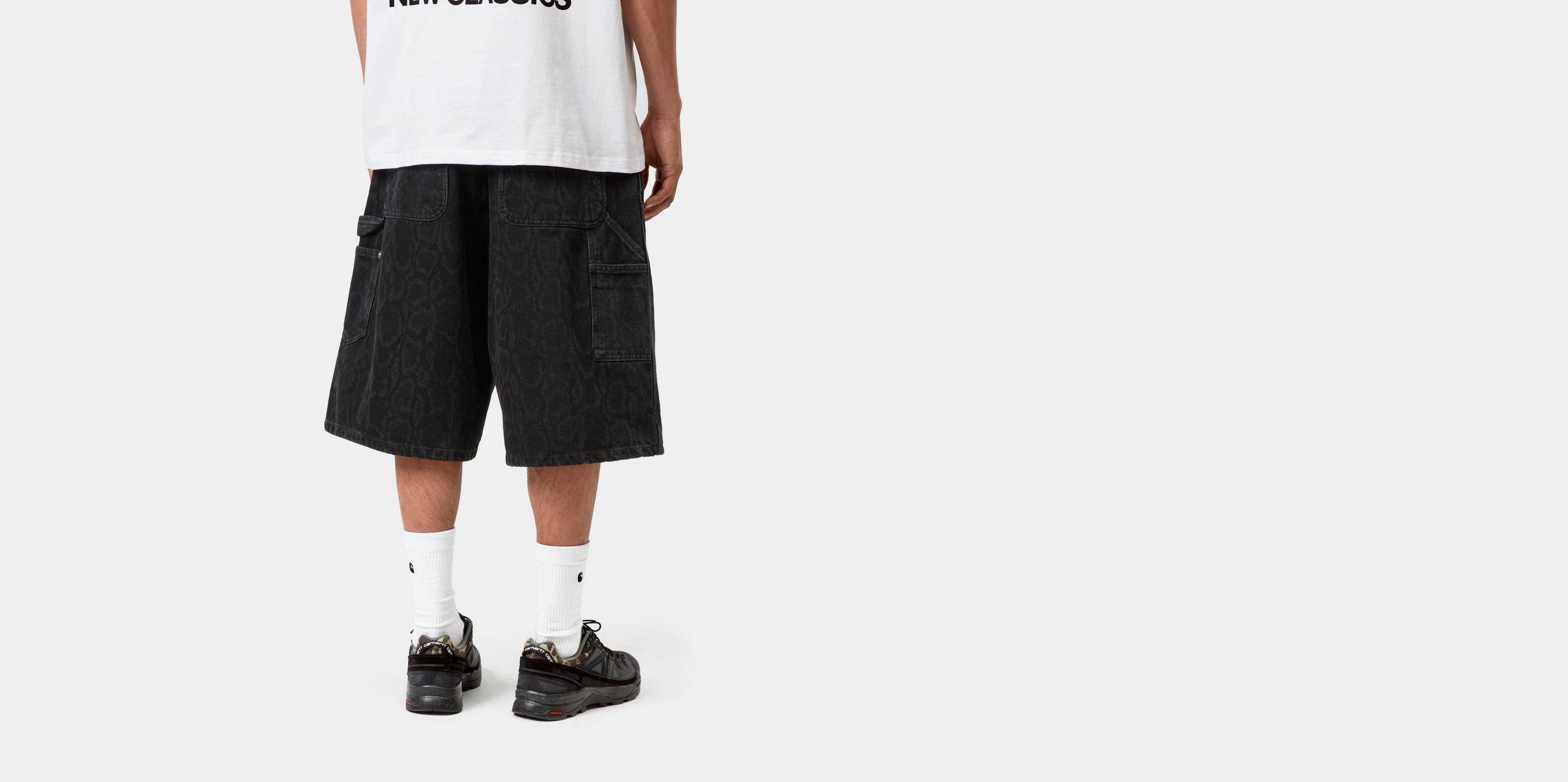 Carhartt WIP OG Double Knee Short, Snake Camo, Black | Official