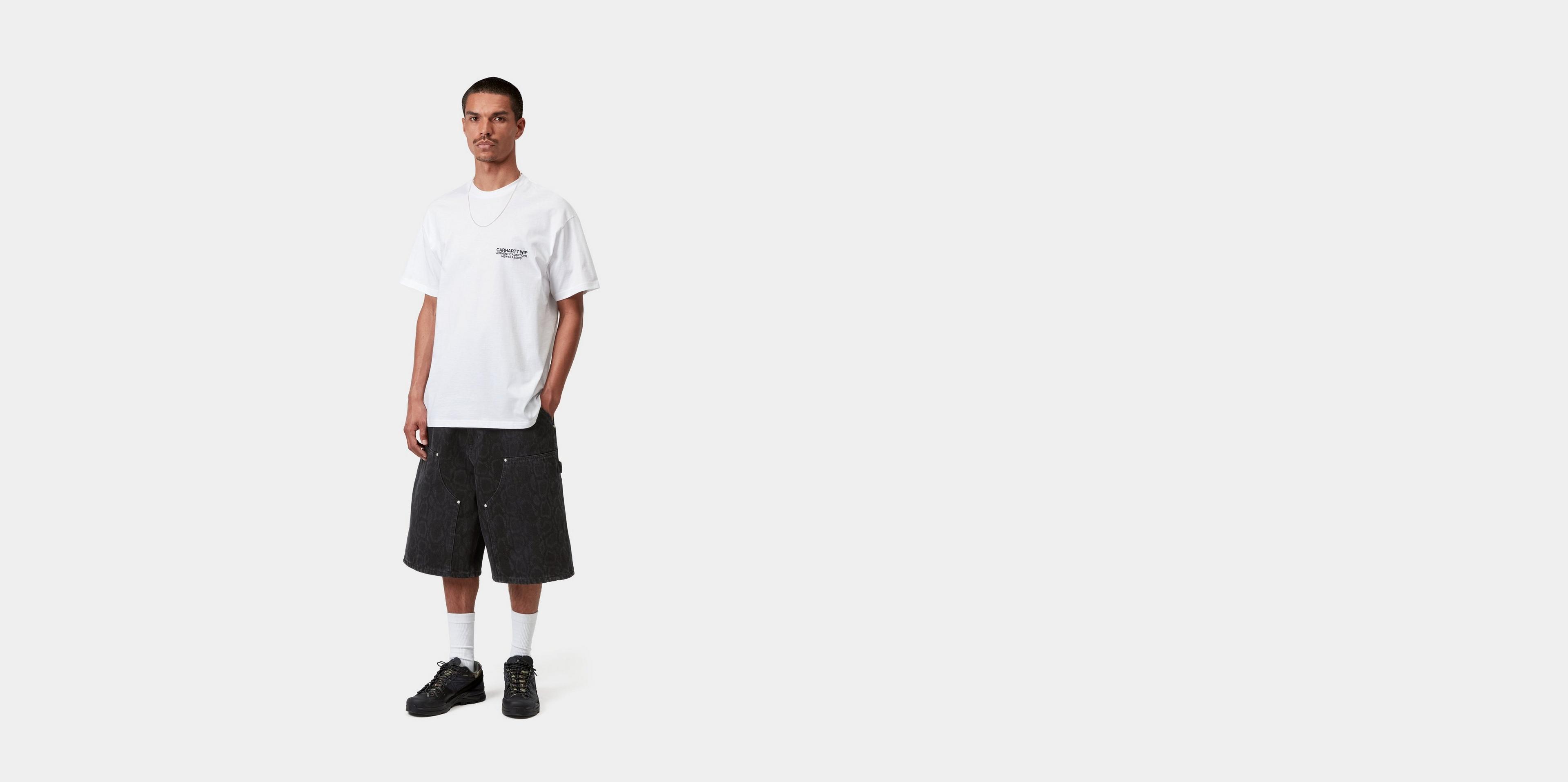 Carhartt WIP OG Double Knee Short, Snake Camo, Black | Official