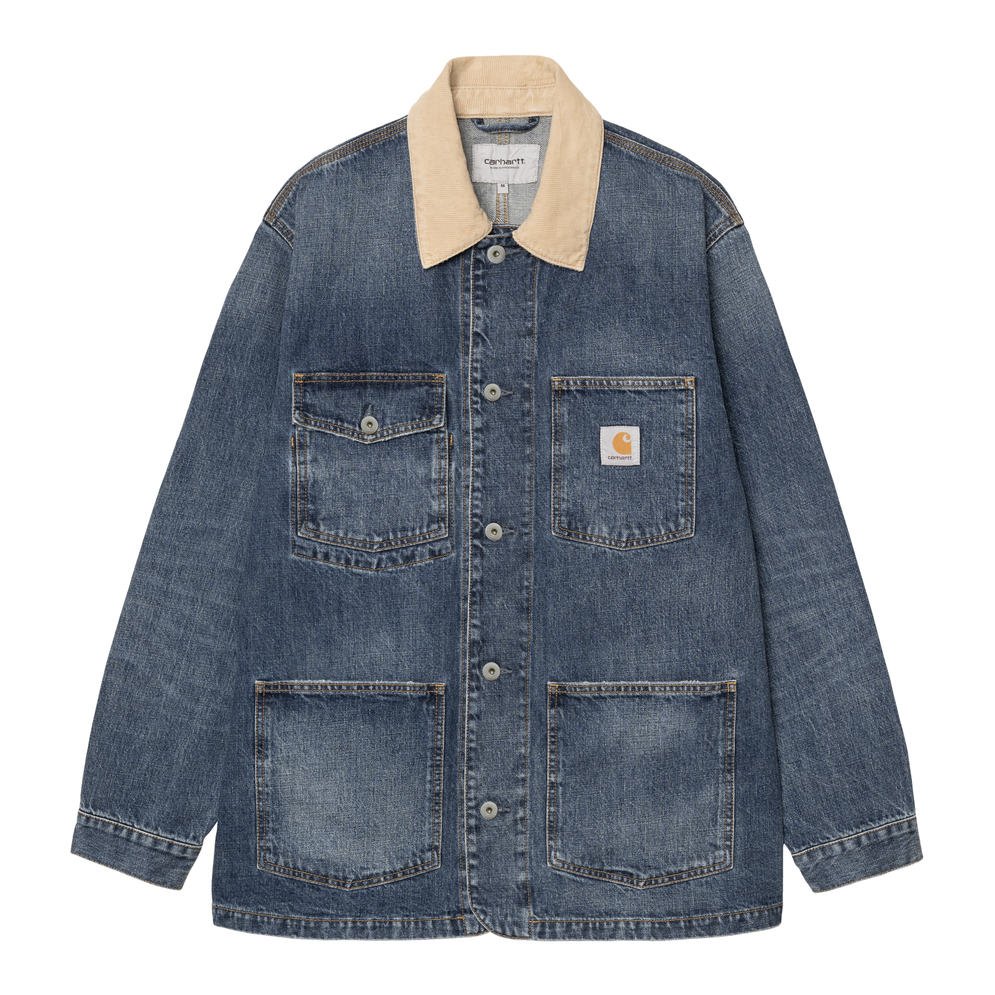 Carhartt WIP Warren Chore Coat, Blue / Dusty H Brown | Official