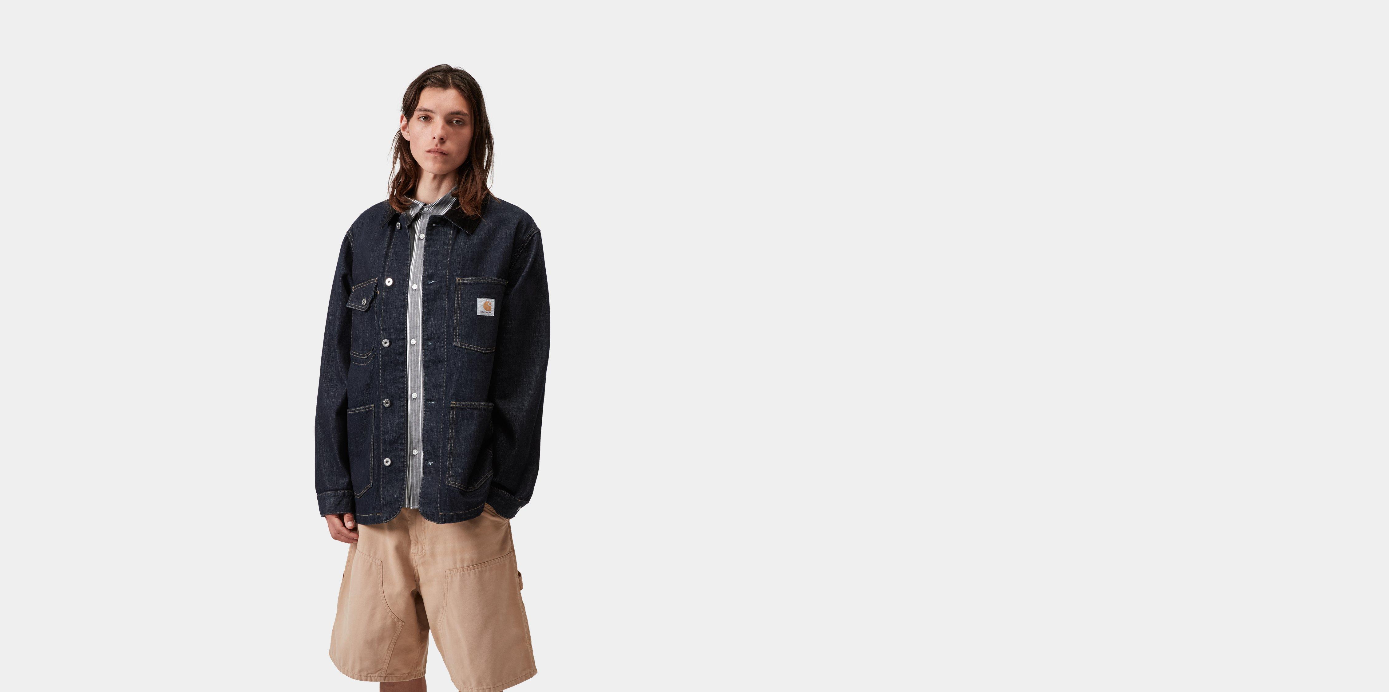 Carhartt WIP Warren Chore Coat Blue / Black rinsed | M | Men