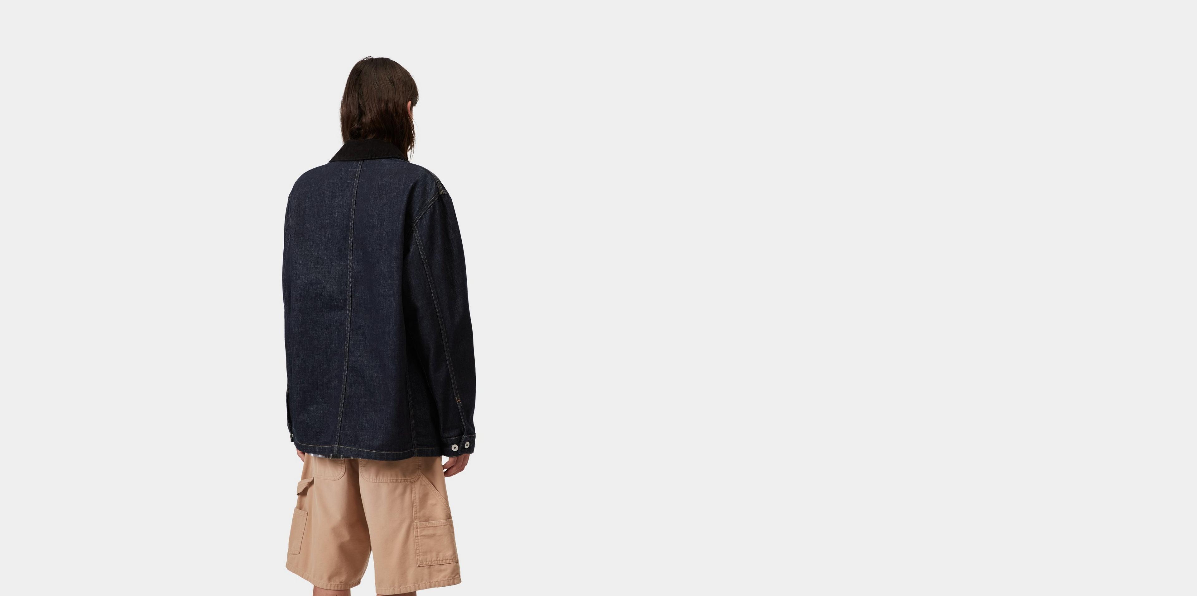 Carhartt WIP Warren Chore Coat, Blue / Black | Official Online Store